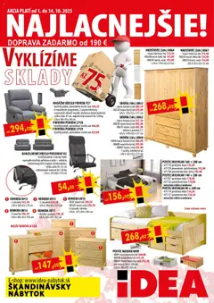 IDEA nábytok leták platný od 01.10.2025