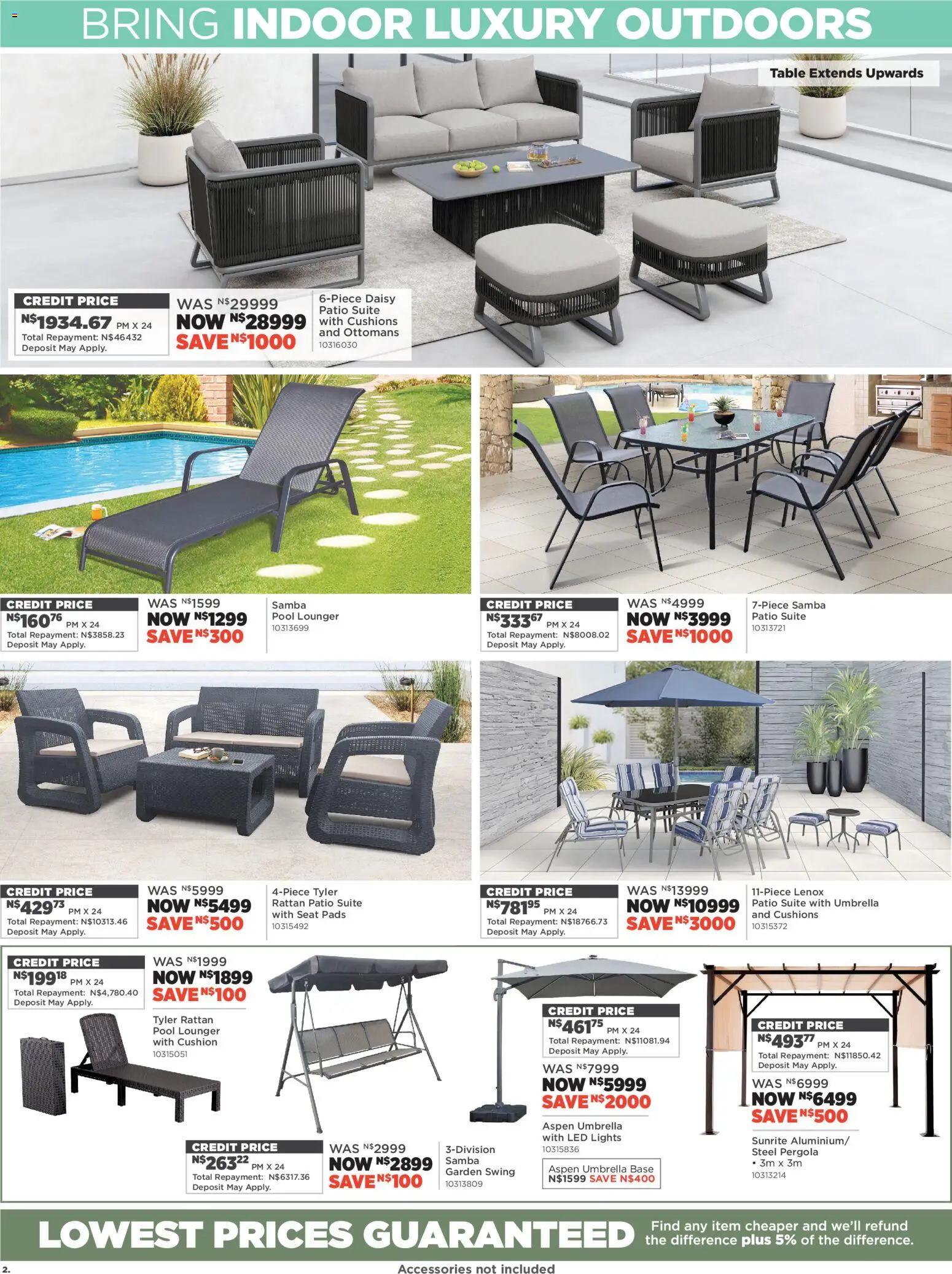 New House and Home catalogue – valid from 27.12.2025 | Page: 2 | Products: Cushion, Umbrella, Table, Pads