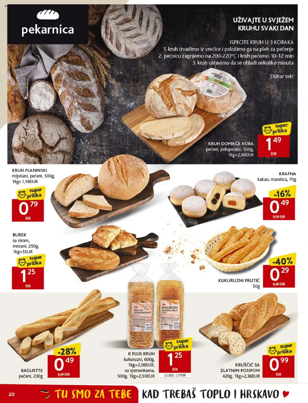 Konzum katalog | vrijedi od 15.10.2025 | Stranica: 20 | Proizvodi: Kruh, Burek