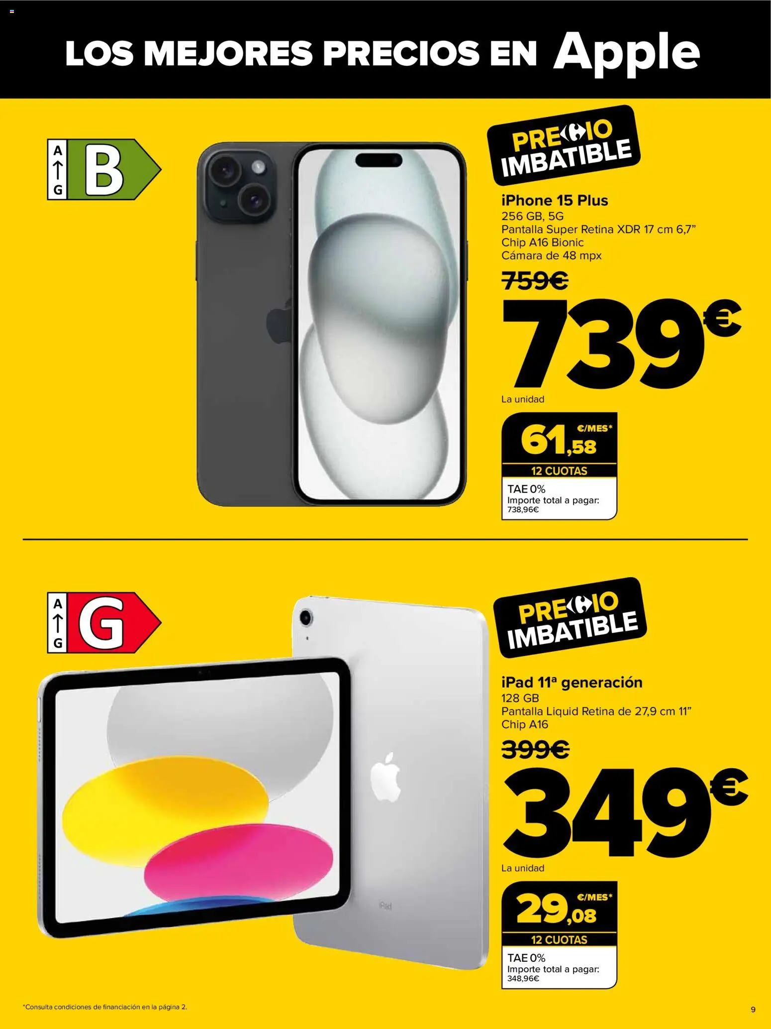 Carrefour - Black Friday │ válido desde el 20.11.2025 | Página: 9 | Productos: Ipad, Apple, Iphone, Cámara