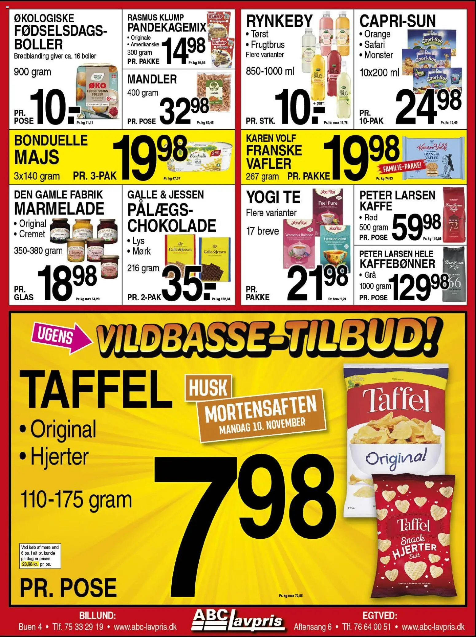 Abc Lavpris tilbudsavis – gyldig fra 29.10.2025 | Side: 6 | Produkter: Chokolade, Mandler, Majs, Marmelade