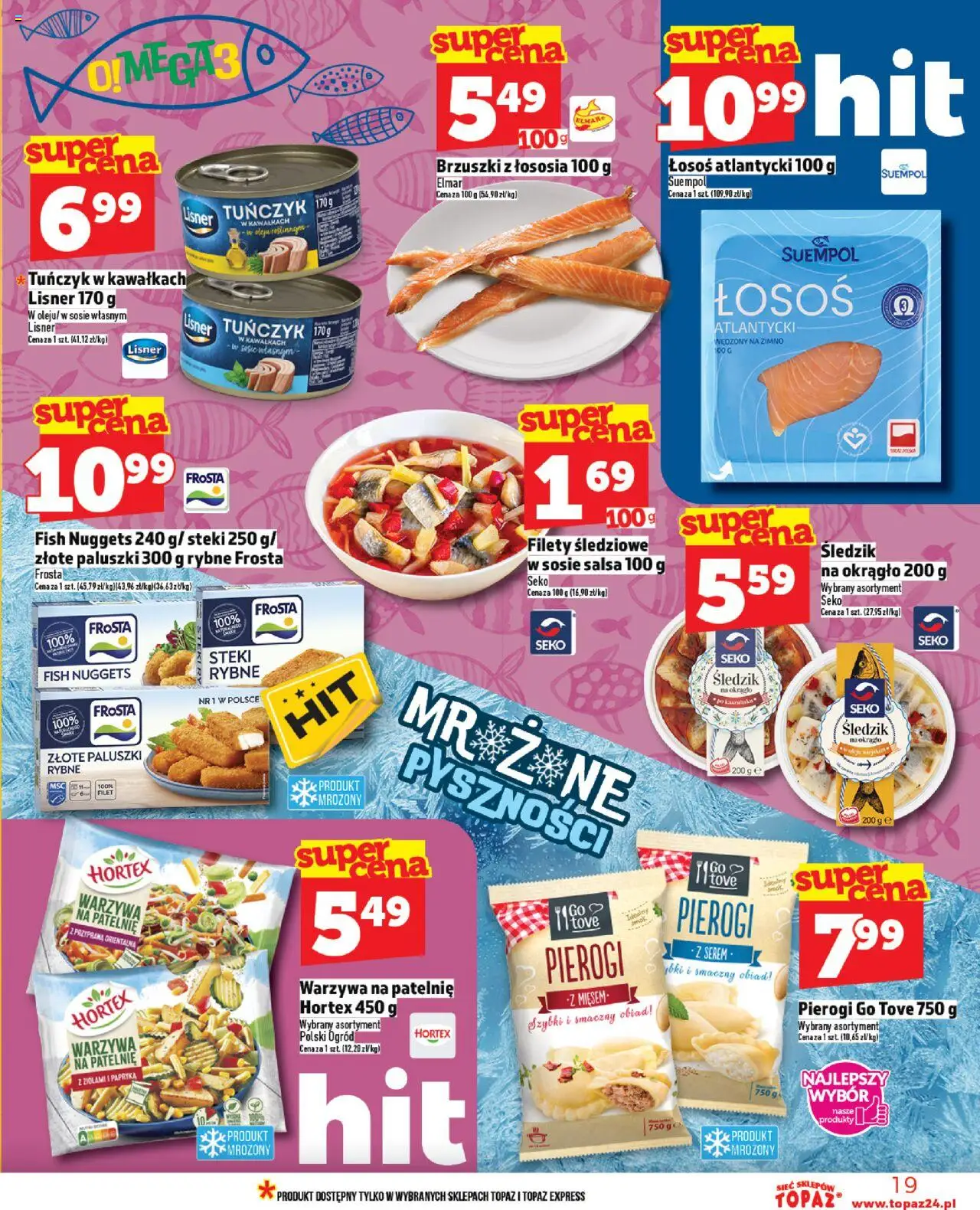 Topaz Gazetka - Ceny małe na stałe od 28.08.2025 | Strona: 19 | Produkty: Steki, Patelnie, Tuńczyk, Warzywa