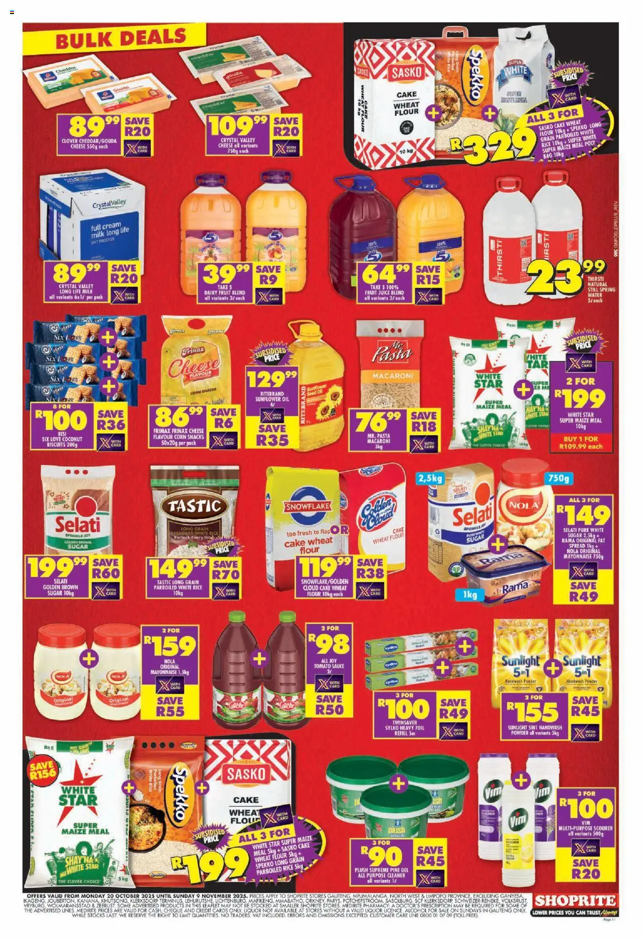 New Shoprite catalogue – valid from 20.10.2025 | Page: 11 | Products: Corn, Flour, Oil, Powder