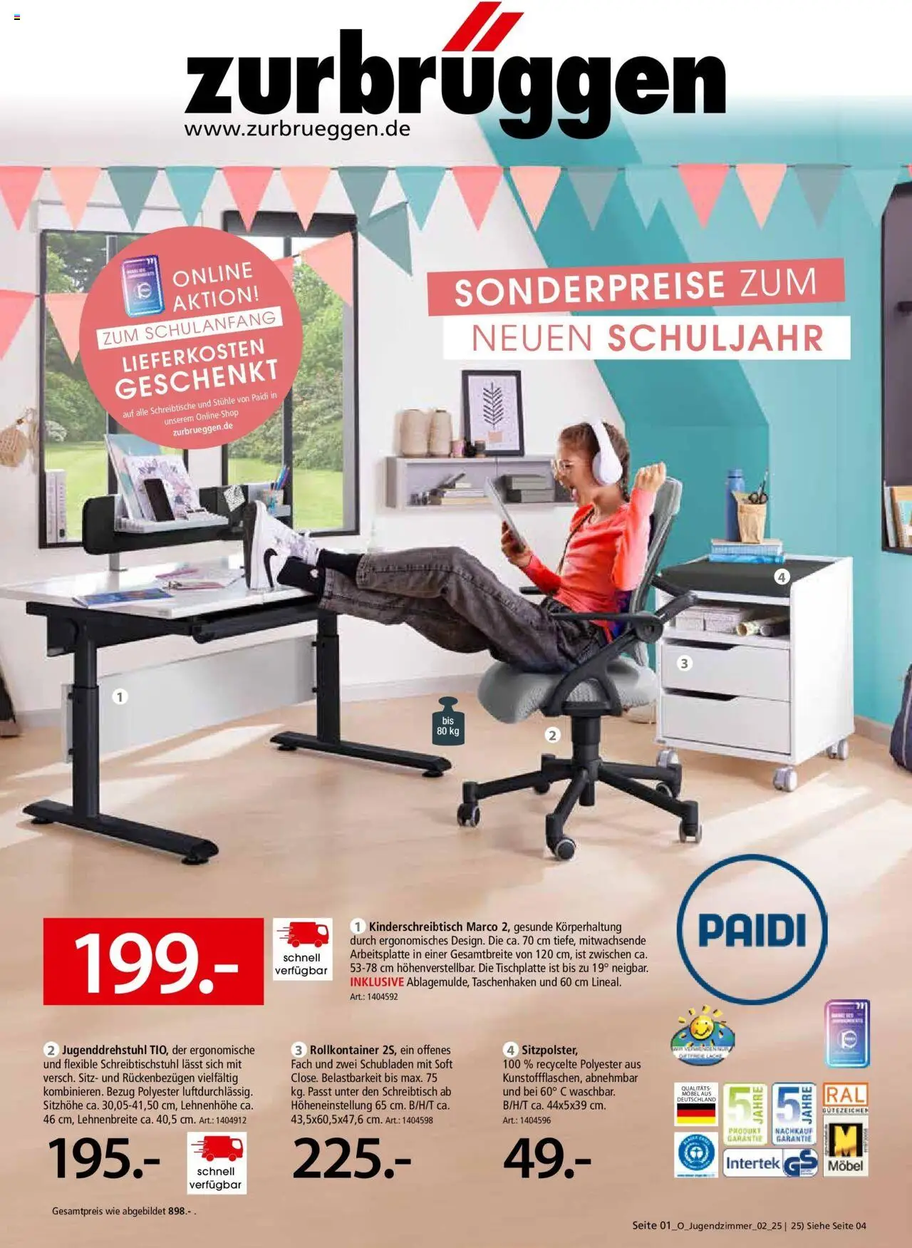 Zurbrüggen Sonderpreise zum neuen Schuljahr – gültig ab 28.09.2025 | Seite: 1