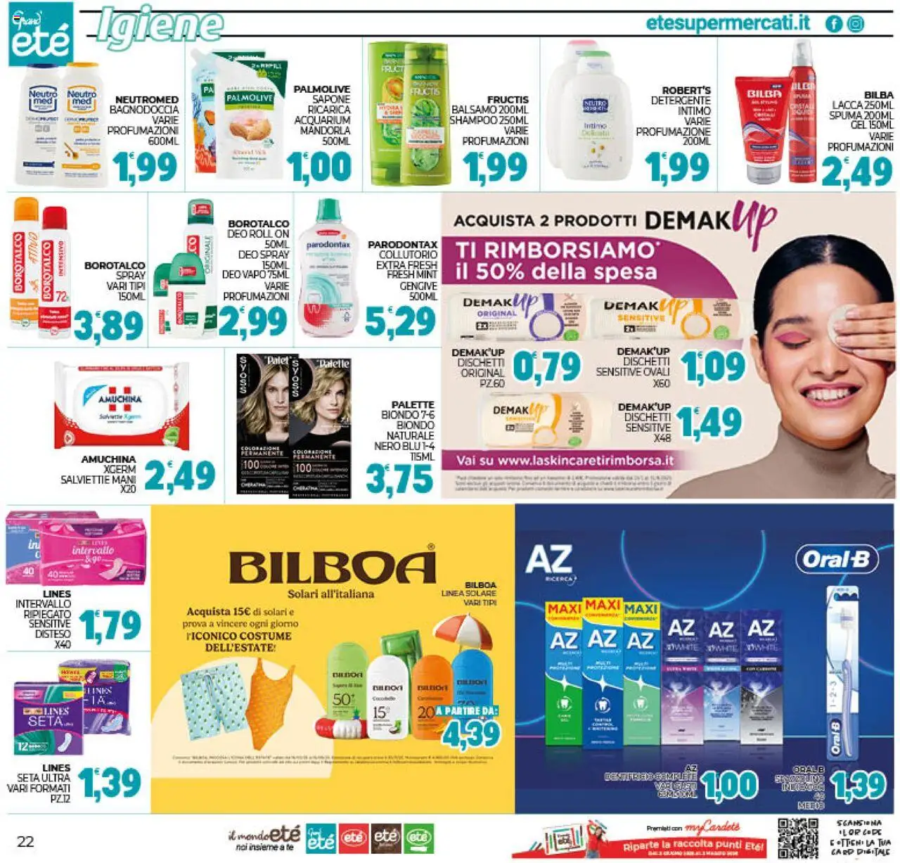 Volantino Eté del 25.07.2025 | Pagina: 22 | Prodotti: Shampoo, Sapone, Tè, Intimo