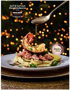 Surf & turf met bloemkoolpuree, Surf & turf with cauliflower puree - Voorbeeld van een folder van Albert Heijn, geldig van 05.12.2025 | Pagina: 100