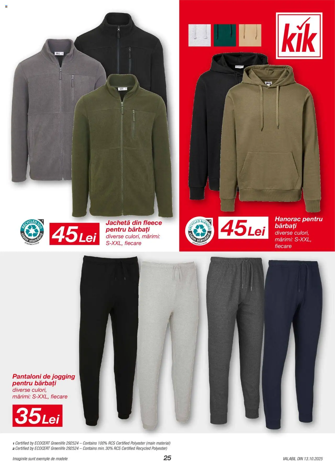 Noul catalog Kik – valabil de la 13.10.2025 | Pagină: 25 | Produse: Jachetă, Babak, Pantaloni, Keşe