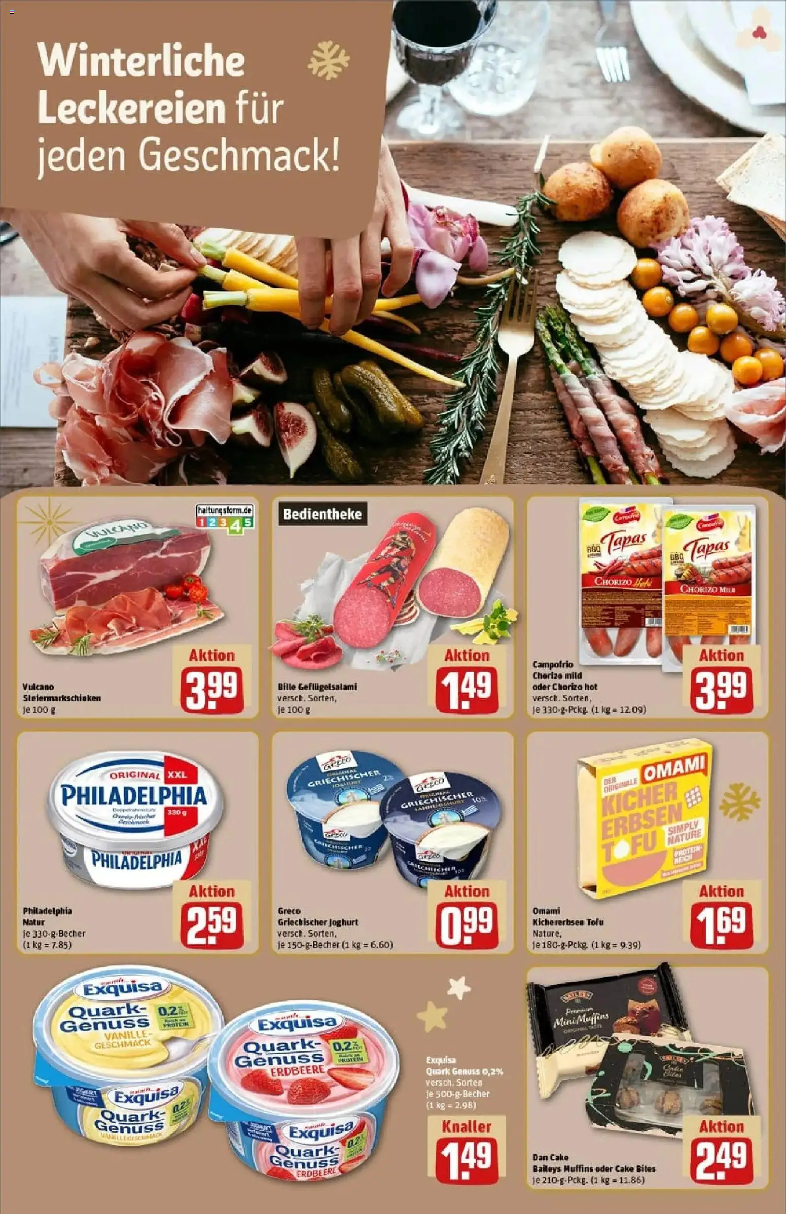 Rewe prospekt Sinntal / Sterbfritz	 – gültig ab 23.11.2025 | Seite: 15 | Produkte: Quark, Philadelphia, Exquisa, Erbsen