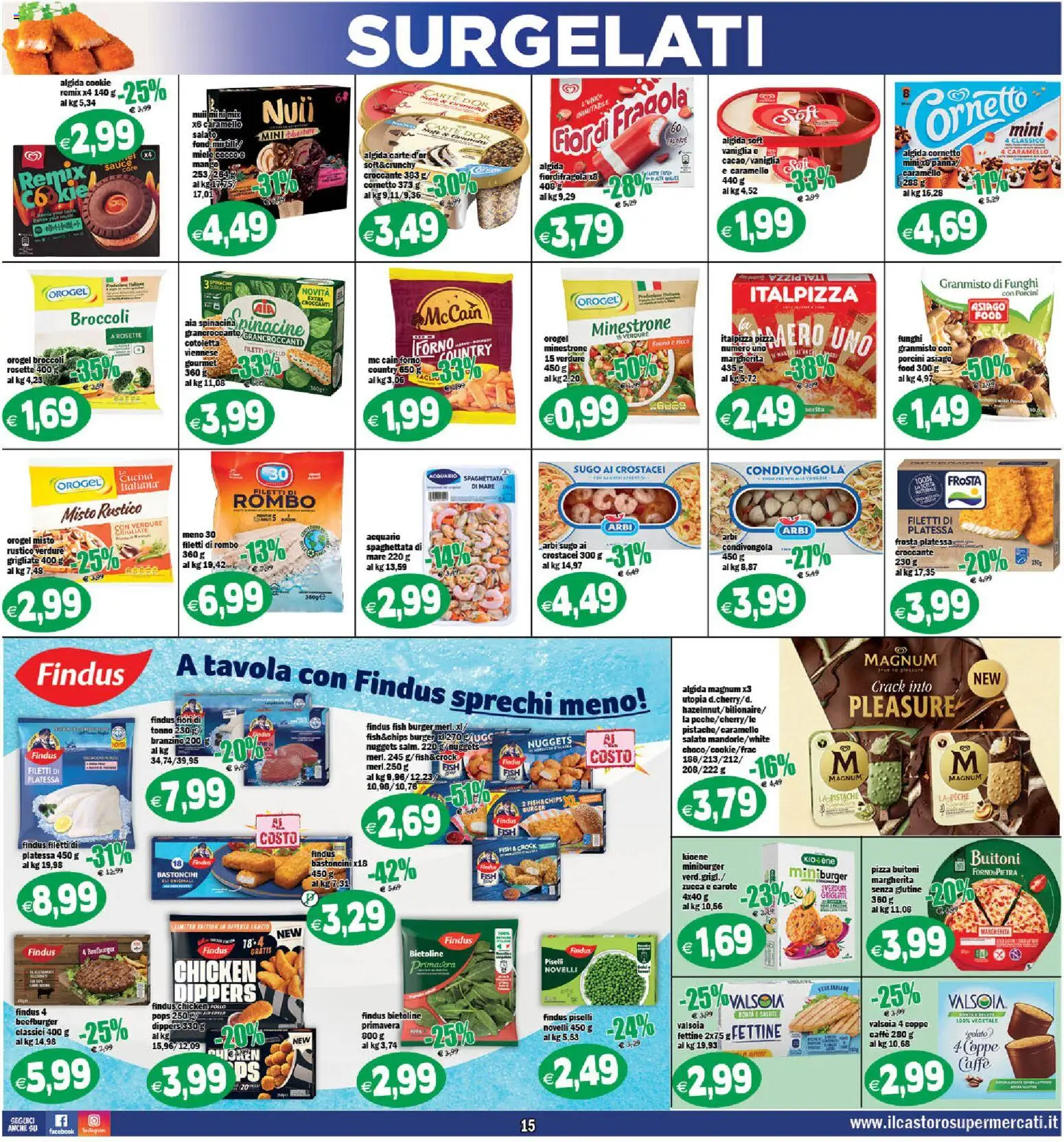 Volantino Il Castoro del 17.04.2026 | Pagina: 15 | Prodotti: Pizza, Piselli, Tonno, Miele