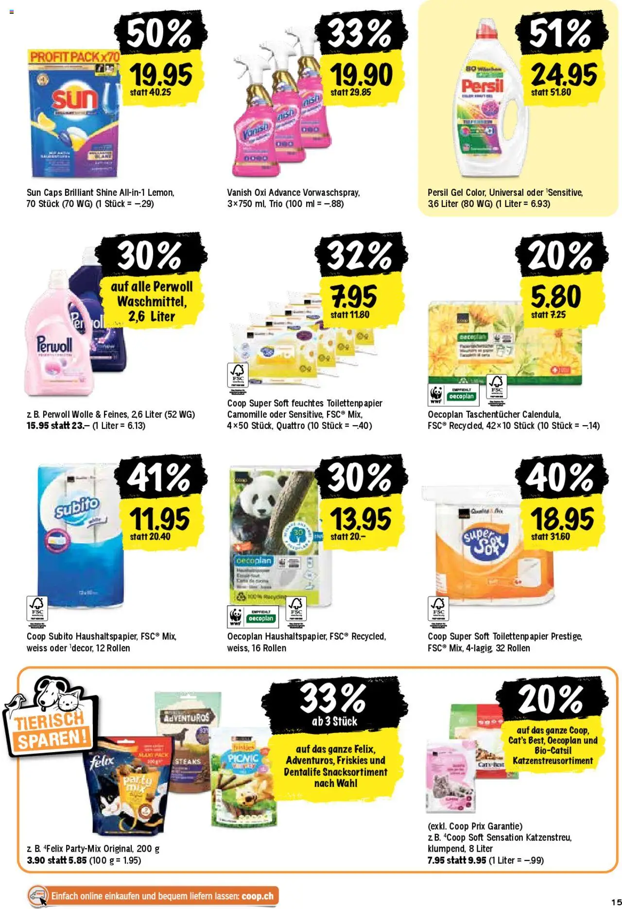Coop Aktionen ab 12.06.2025 | Seite: 15 | Produkte: Feuchtes Toilettenpapier, Toilettenpapier