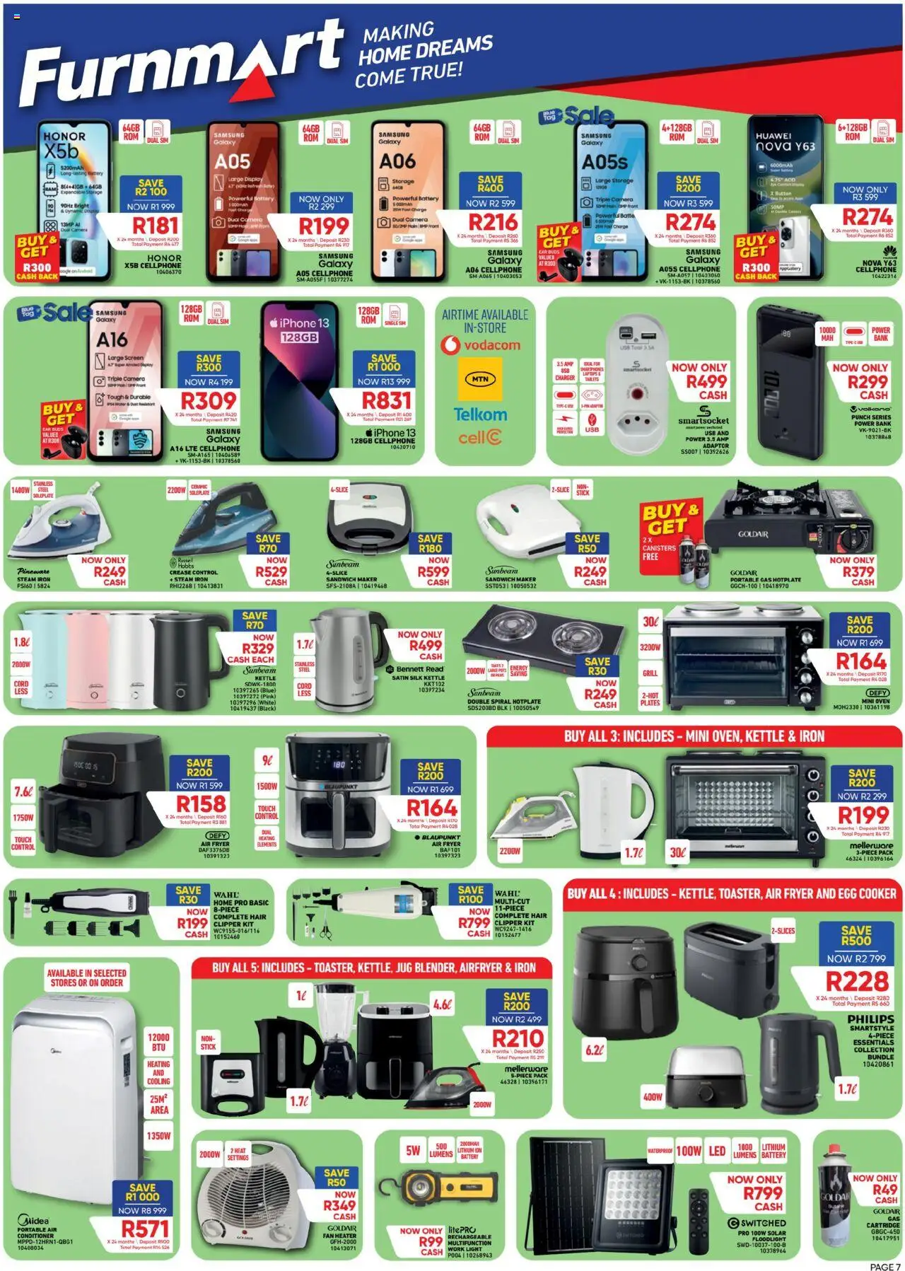 Furnmart Specials │ valid from 11.08.2025 | Page: 7 | Products: Kettle, Fan, Battery, Charger