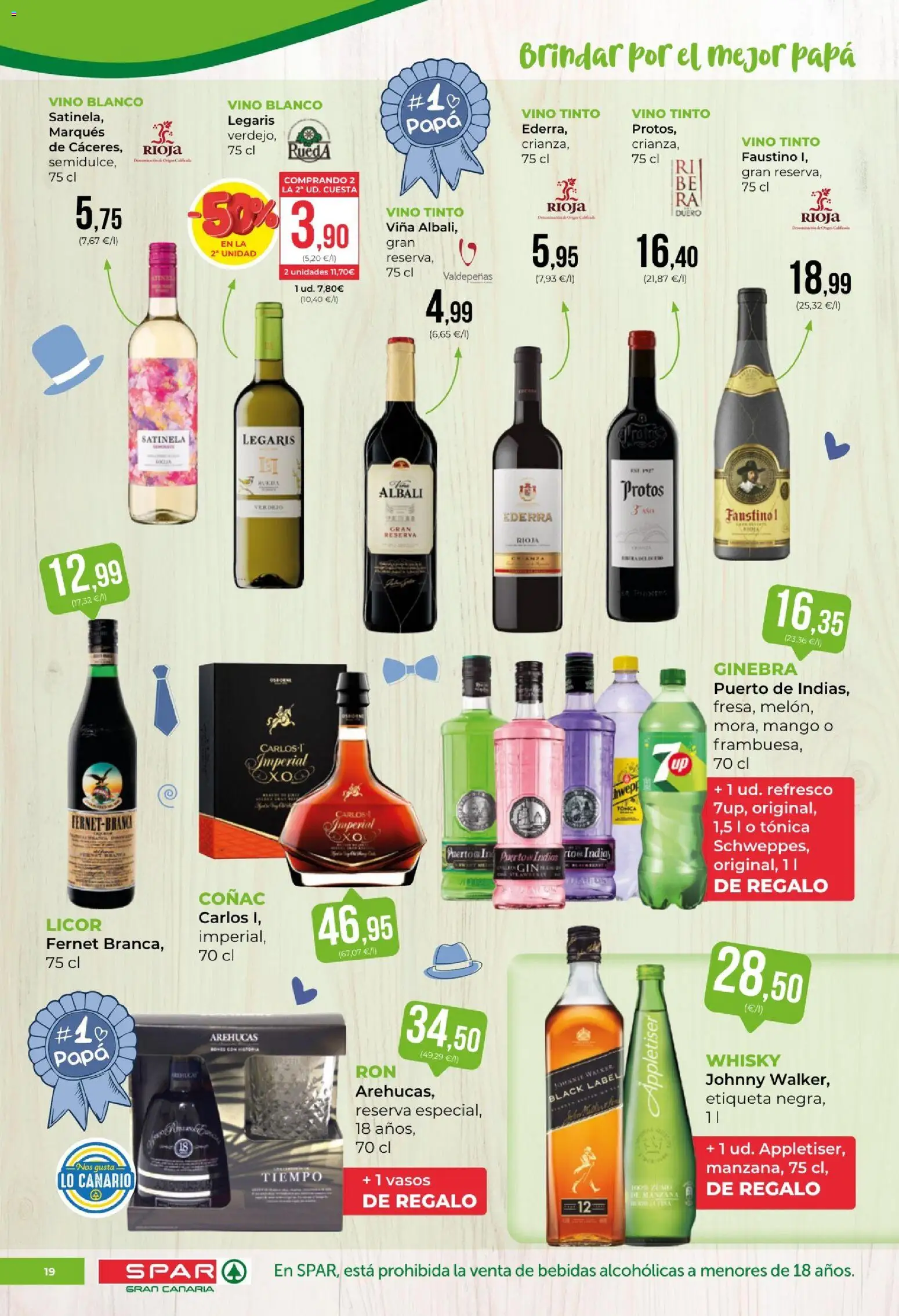 Spar folleto │ válido desde el 06.03.2026 | Página: 19 | Productos: Licor, Ροδάκινα, Ginebra, Manzana