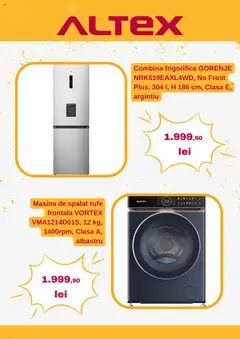 Catalog Altex – valabil de la 03.07.2025 | Pagină: 6 | Produse: Mașină De Spălat, Combină frigorifică