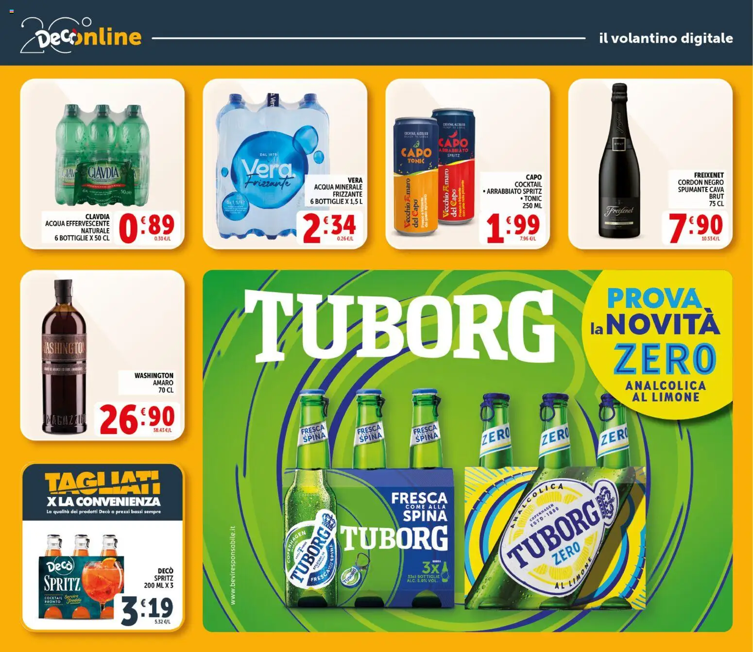 Volantino Decò del 21.04.2026 | Pagina: 30 | Prodotti: Acqua, Limone, Acqua minerale, Amaro