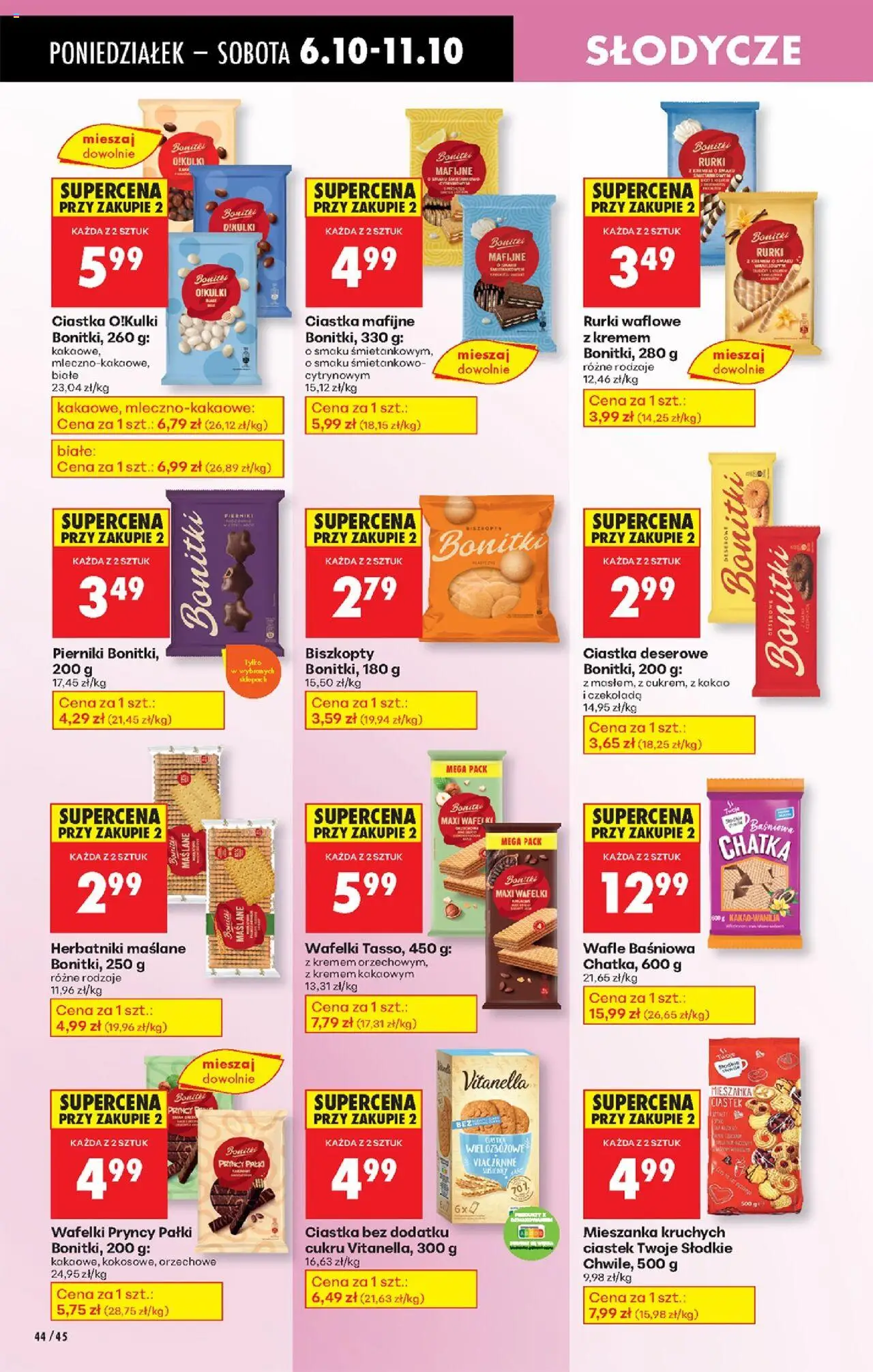 Biedronka gazetka od 06.10.2025 | Strona: 54 | Produkty: Wafle, Kakao, Wafelki, Czekolada