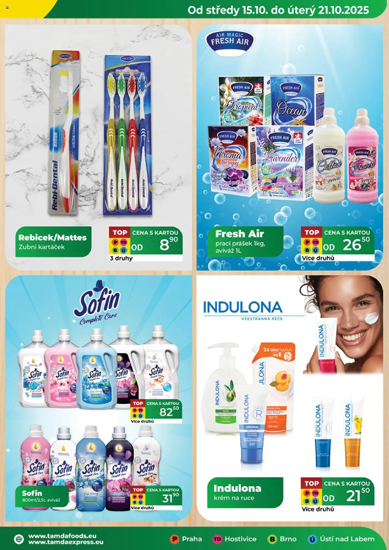 Tamda Foods leták od 15.10.2025 | Strana: 21 | Produkty: Krém na ruce, Zubní kartáček, Aviváž, Prací Prášek