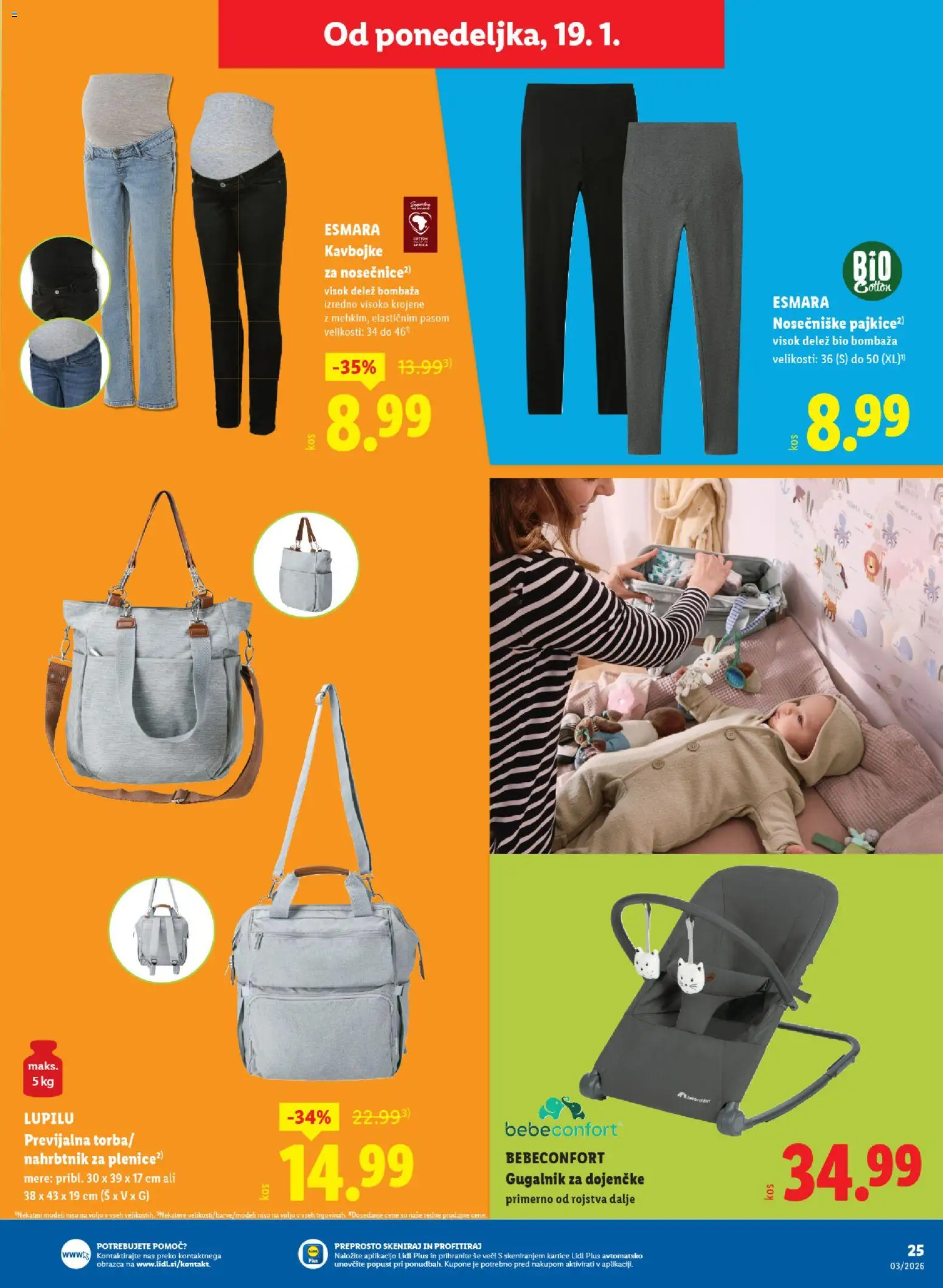 Novi Lidl katalog ponudbe – veljaven od 15.01.2026 | Stran: 39 | Izdelki: Gugalnik, Nahrbtnik, Kavbojke