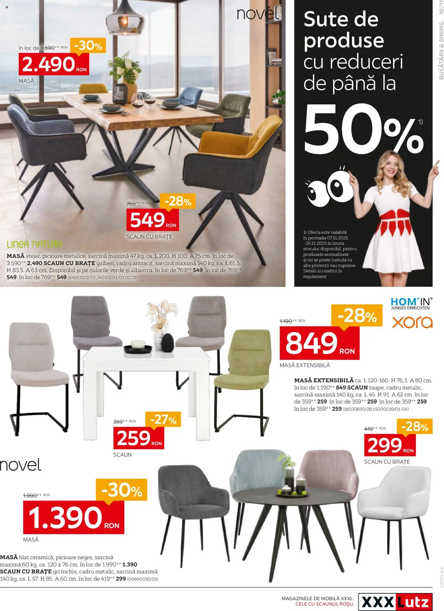 Noul catalog XXXLutz – valabil de la 07.11.2025 | Pagină: 11 | Produse: Masă, Scaun