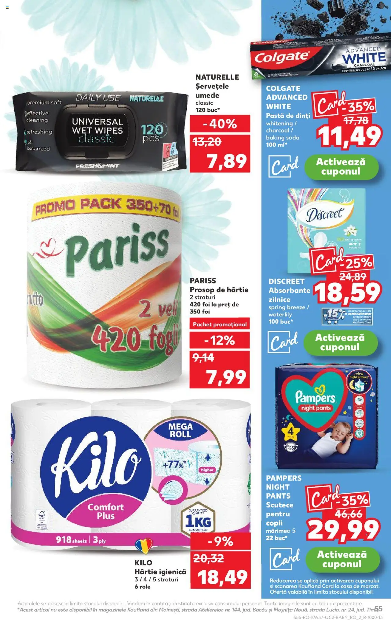 Kaufland RO akciós ujság - amely érvényes a következő dátumtól: 10.09.2025 | Oldal: 55 | Termékek: Pampers