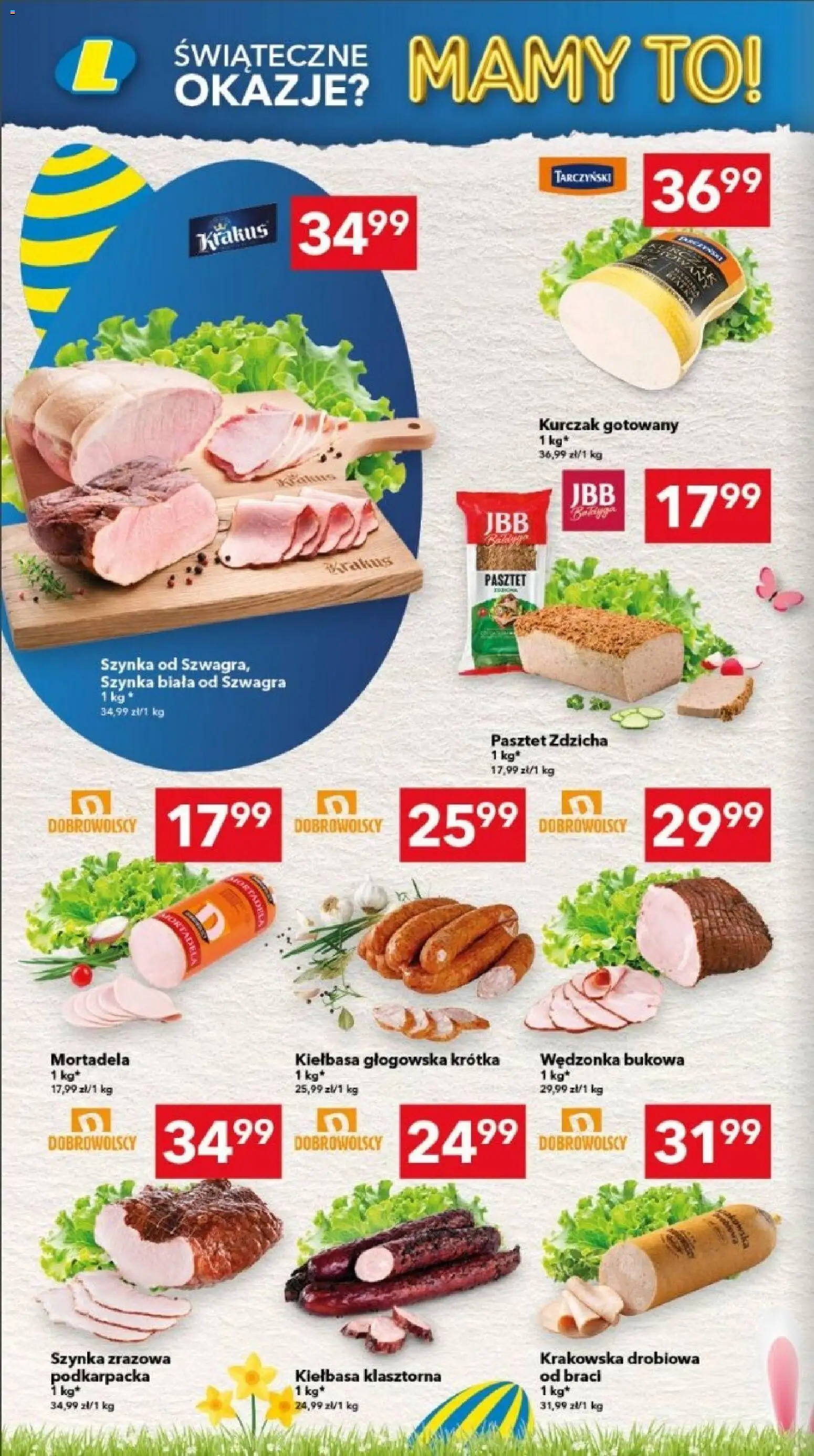 Lewiatan gazetka - Legnica od 12.03.2026 | Strona: 2 | Produkty: Kiełbasa, Kurczak, Mortadela, Szynka