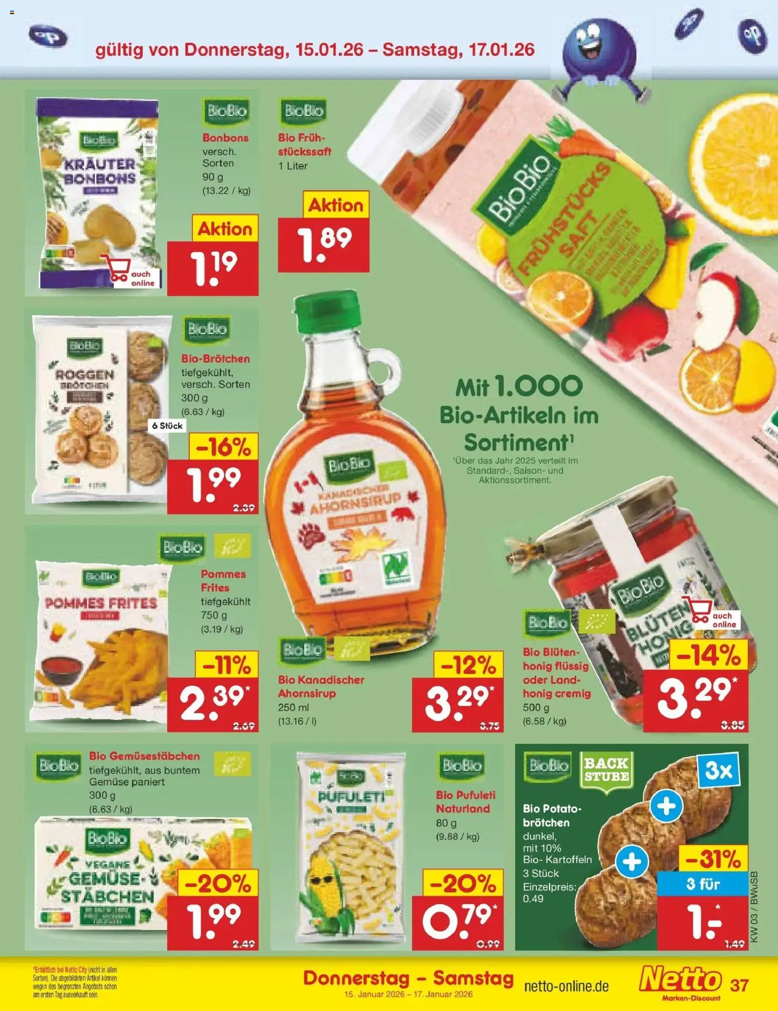 Netto Marken-Discount prospekt Stemwede-Dielingen	 – gültig ab 12.01.2026 | Seite: 47 | Produkte: Pommes, Kartoffeln, Gemüse, Saft