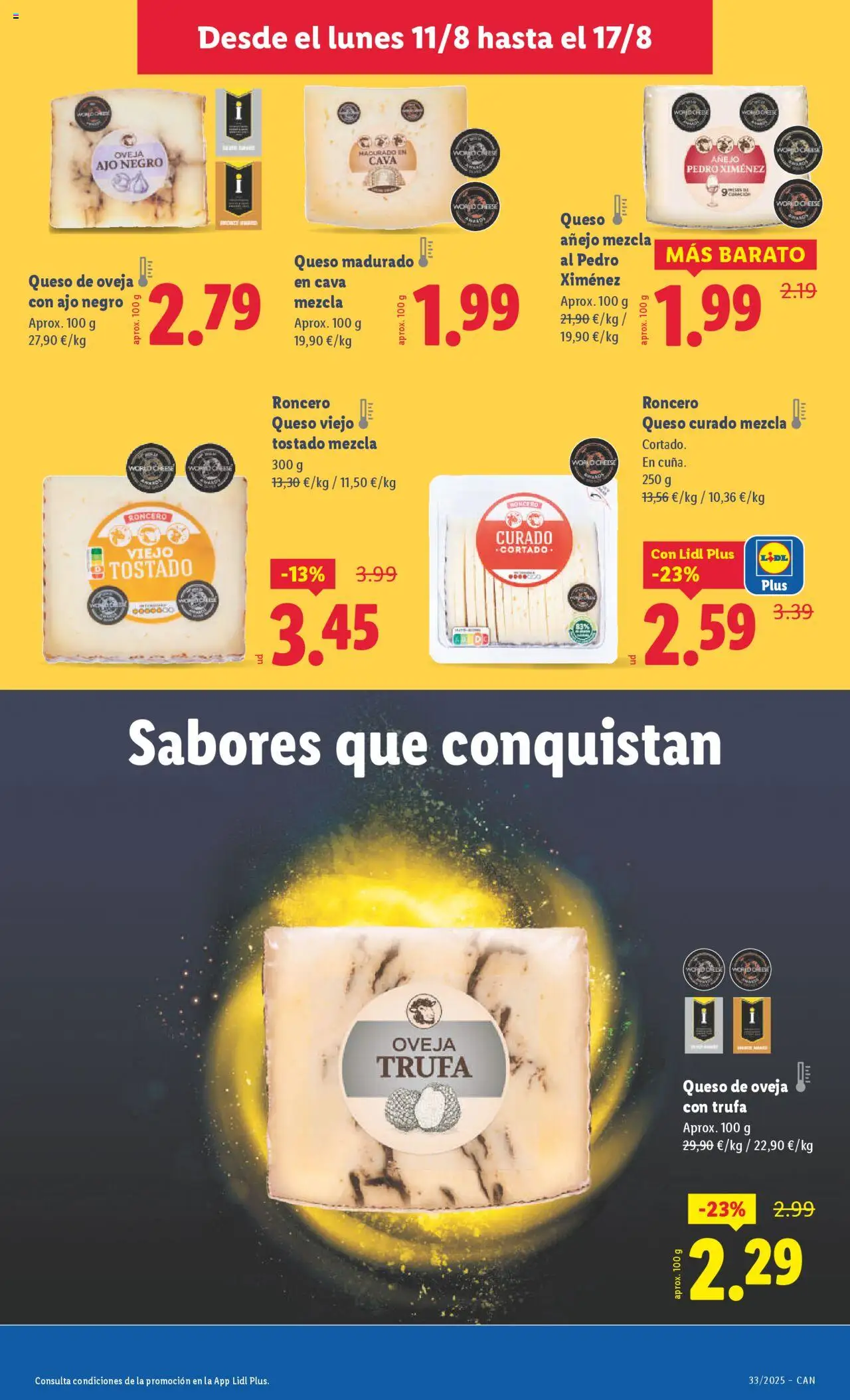Lidl - Canarias  │ válido desde el 11.08.2025 | Página: 9 | Productos: Queso de oveja, Queso