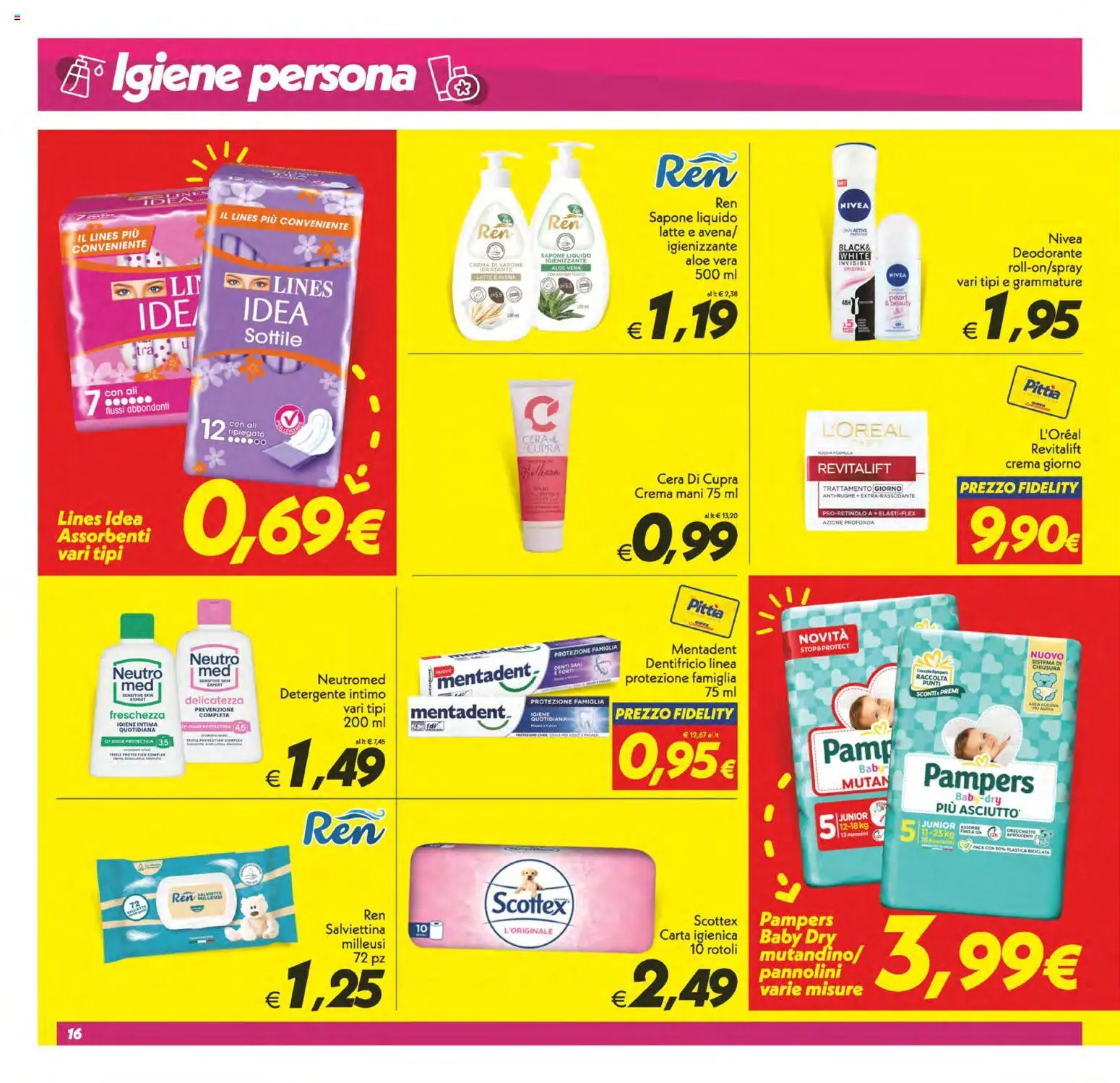 Volantino SuperConveniente del 23.01.2026 | Pagina: 16 | Prodotti: Dentifricio, Latte, Orecchiette, Aloe vera