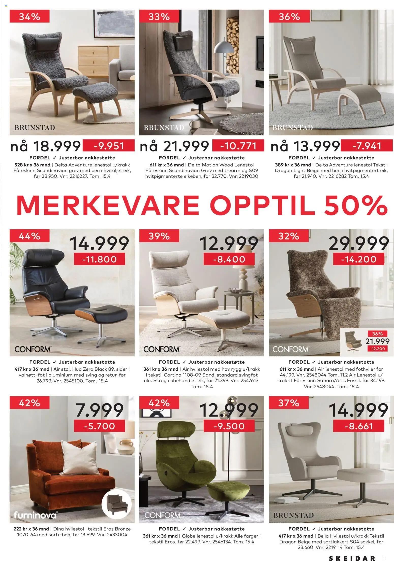 {H1} | Side: 11 | Produkter: Krakk, Hvilestol, Lenestol