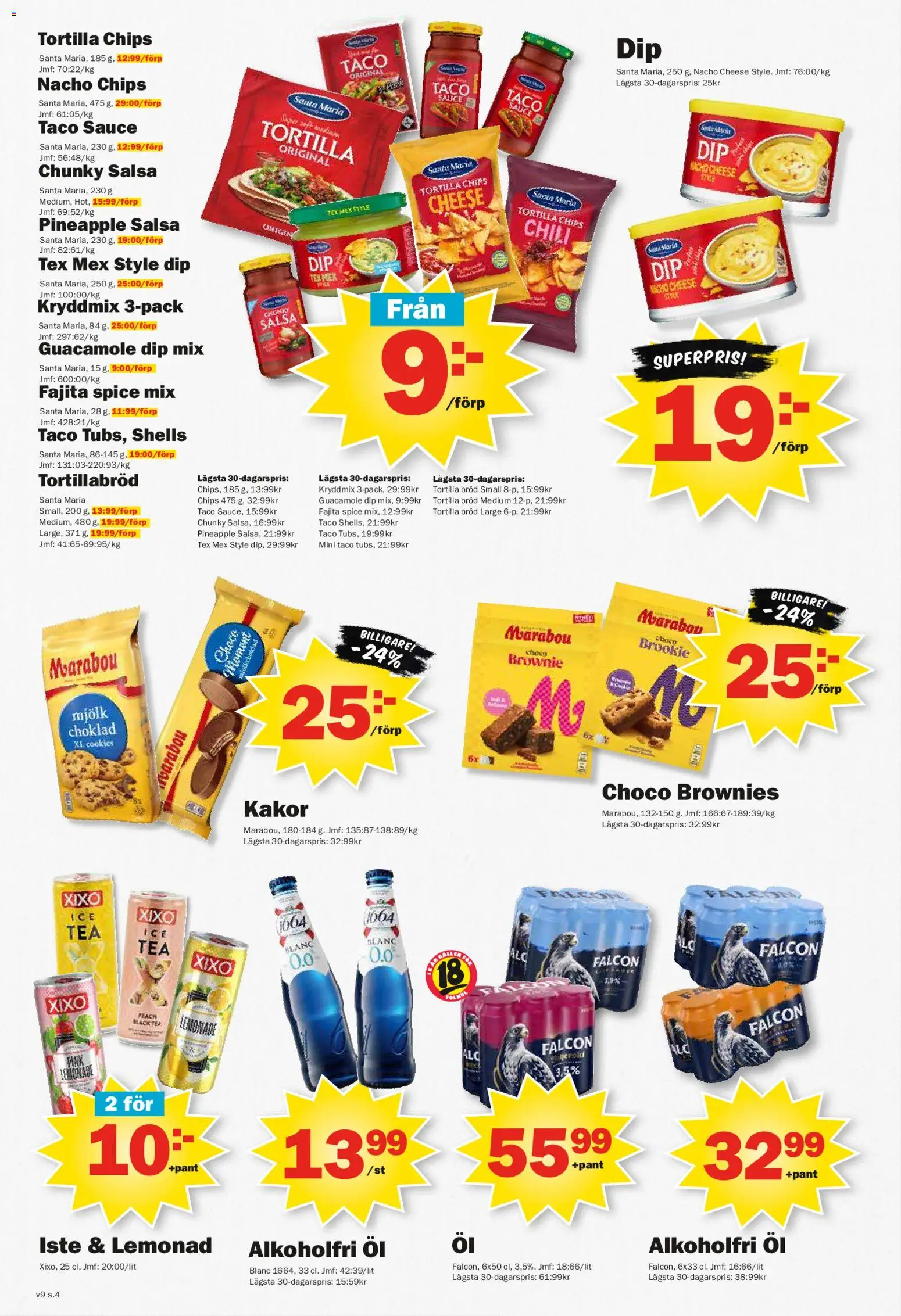 Pekås reklamblad aktuell från 23.02.2026 | Sida: 4 | Produkter: Salsa, Chips, Bröd, Choklad