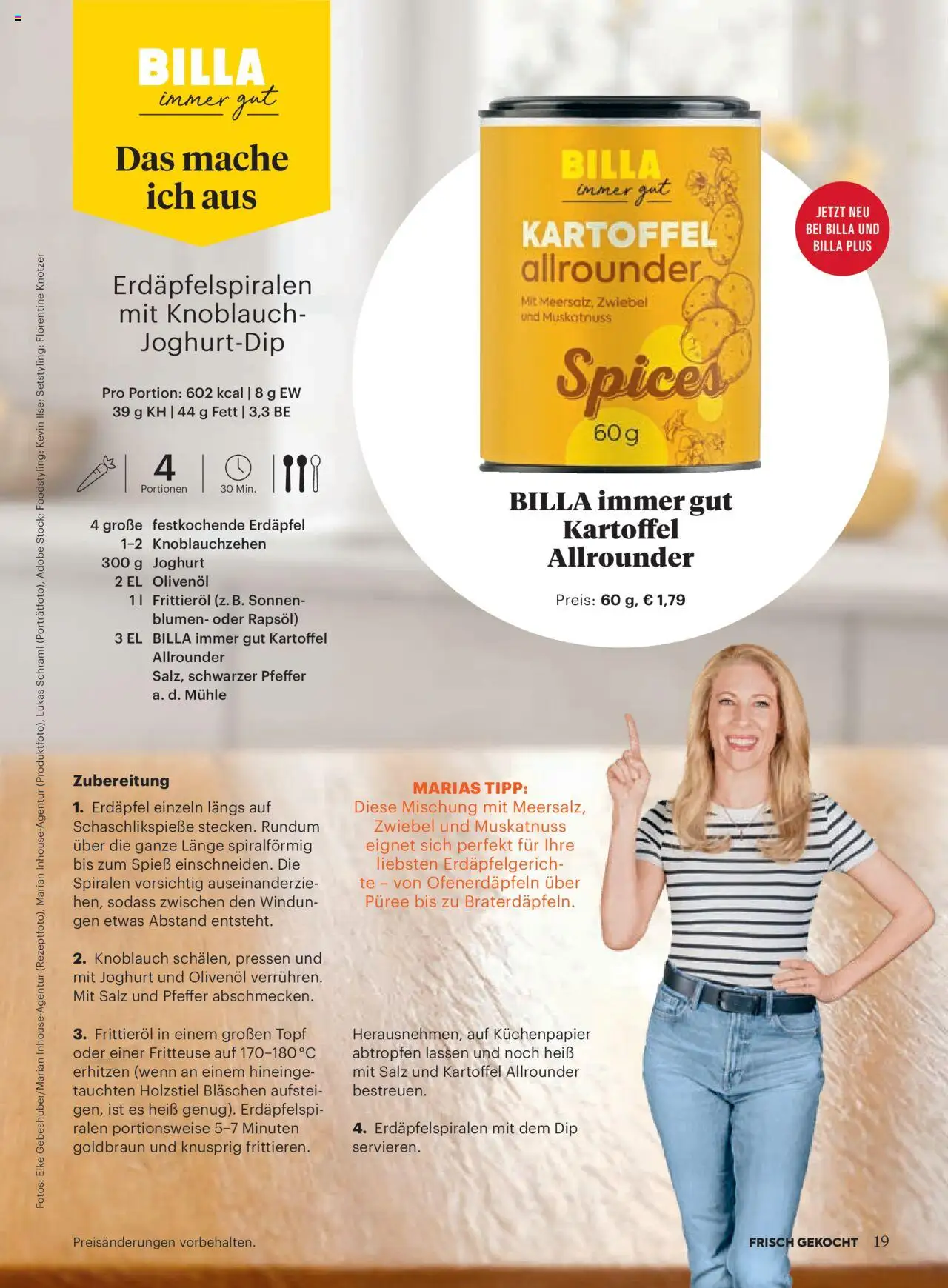 Billa Frisch Gekocht gültig ab 03.07.2025 | Seite: 19 | Produkte: Salz, Knoblauch, Mühle, Huile à frire