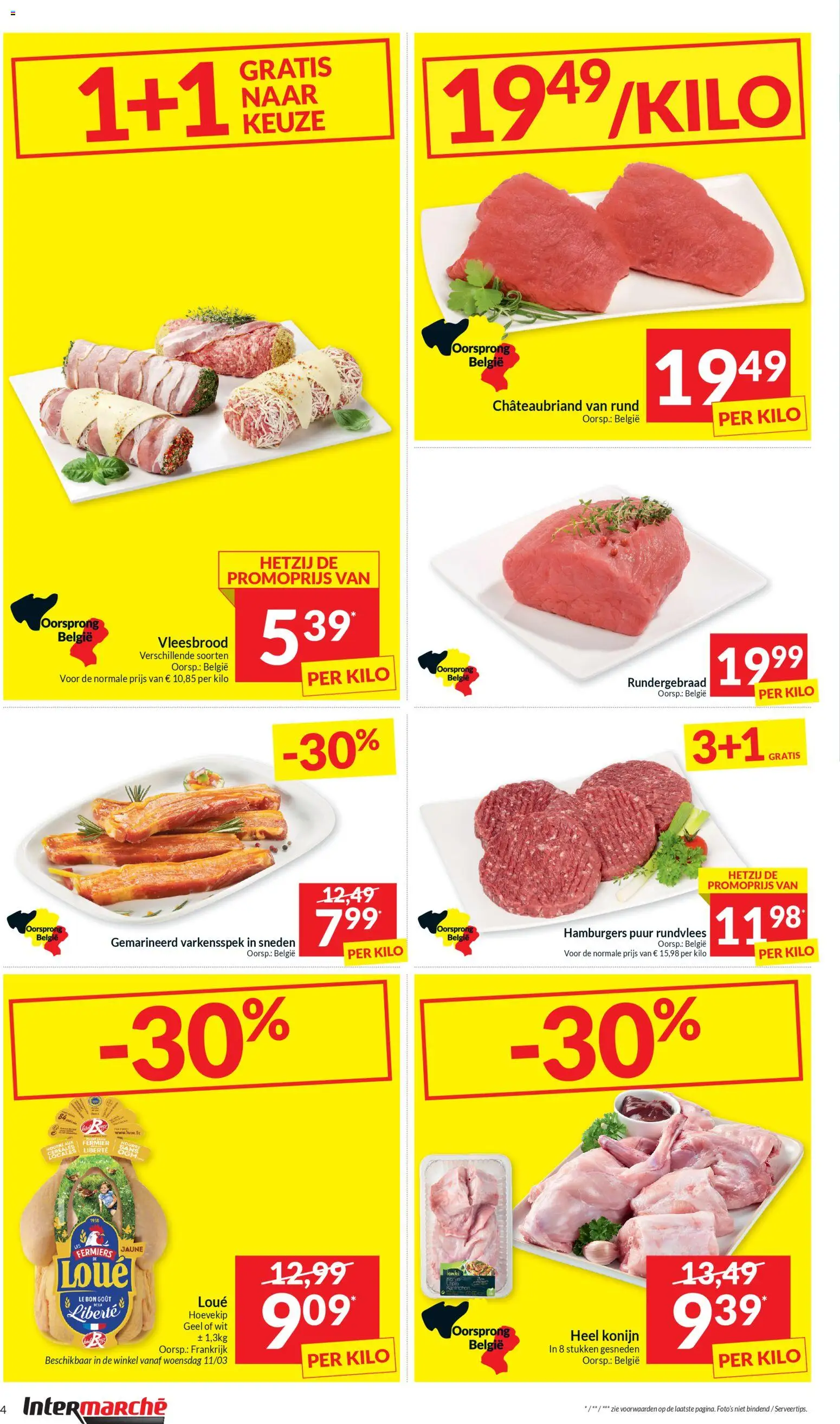 {H1} | Pagina: 4 | Producten: Cordon bleu, Nílusi sügér, Rundvlees