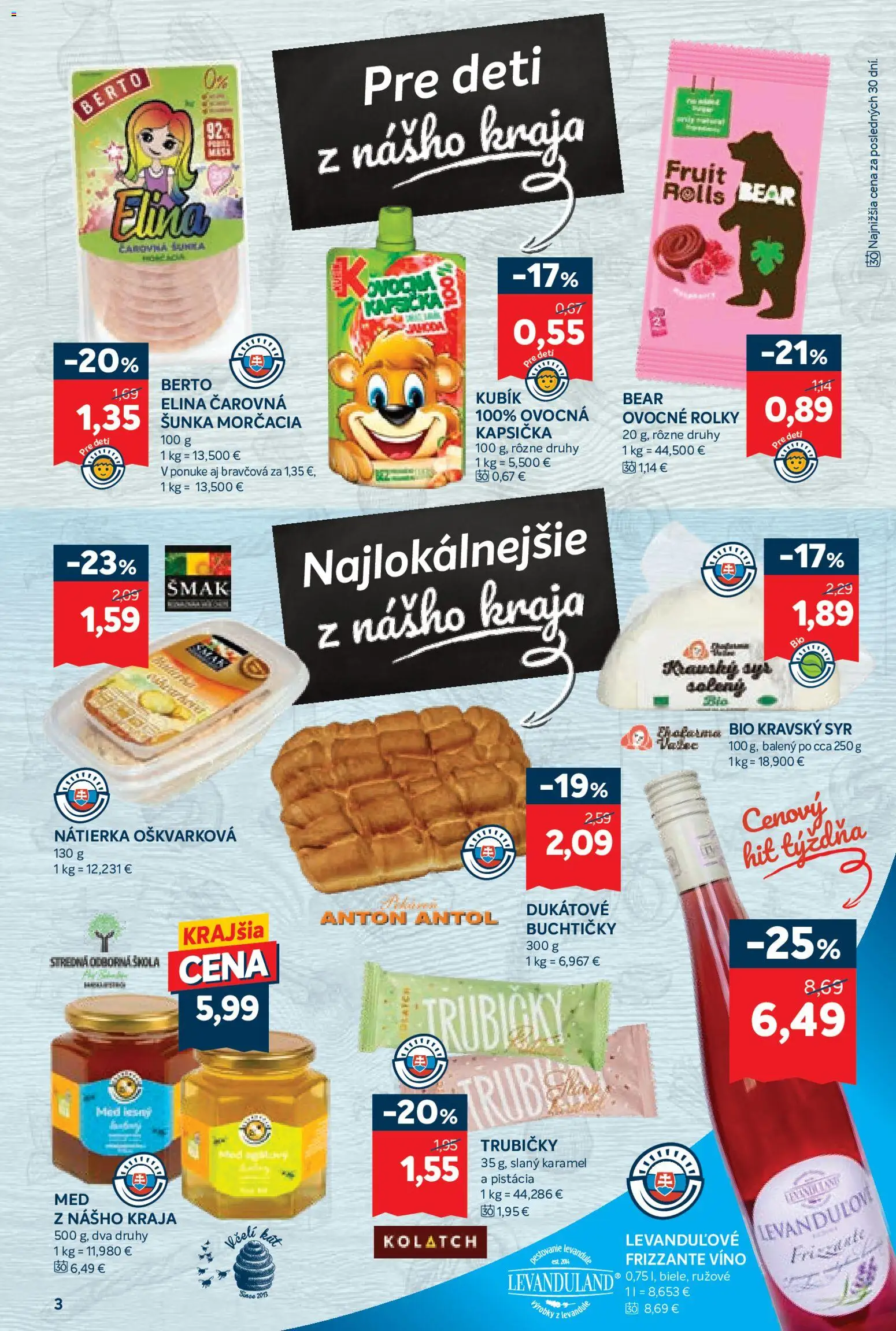 Nové Kraj akcie – leták je platný od 09.04.2026 | Strana: 5 | Produkty: Syr, Šunka, Víno