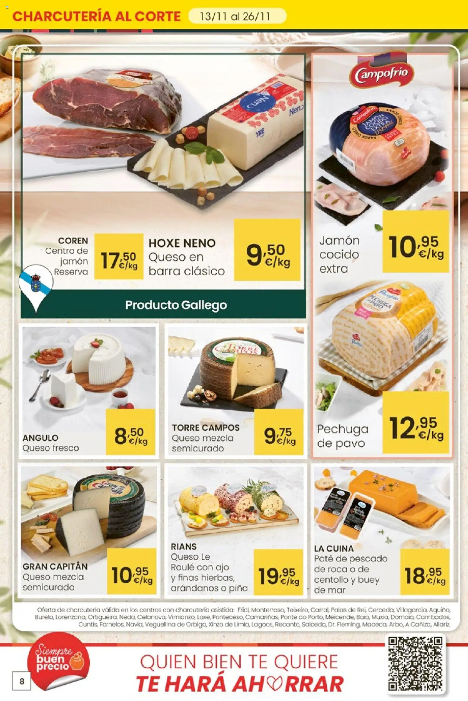 Eroski - Adelántate a la Navidad │ válido desde el 13.11.2025 | Página: 8 | Productos: Queso, Queso fresco, Paté, Piña