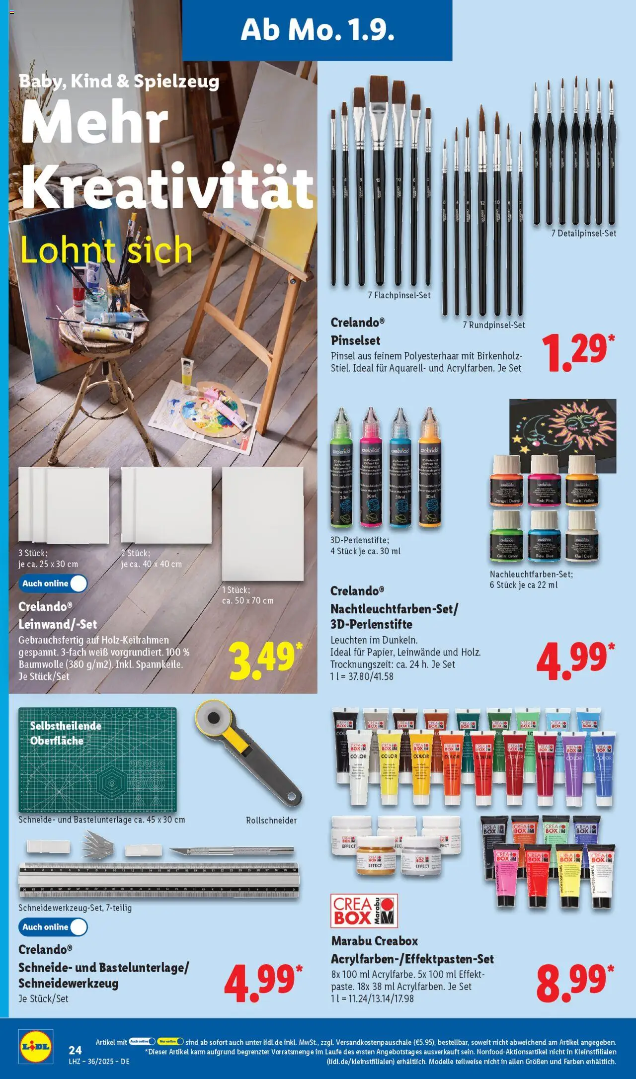 Lidl Exklusive Vorschau Uffenheim - gültig ab dem 01.09.2025 | Seite: 14 | Produkte: Box, Pinsel