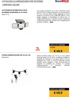 Anteprima del volantino Eurobrico Illuminazione da esterno Lampade Solari catalogo valido a partire dal 23.07.2025 | Pagina: 43 | Prodotti: Alluminio, Luce solare