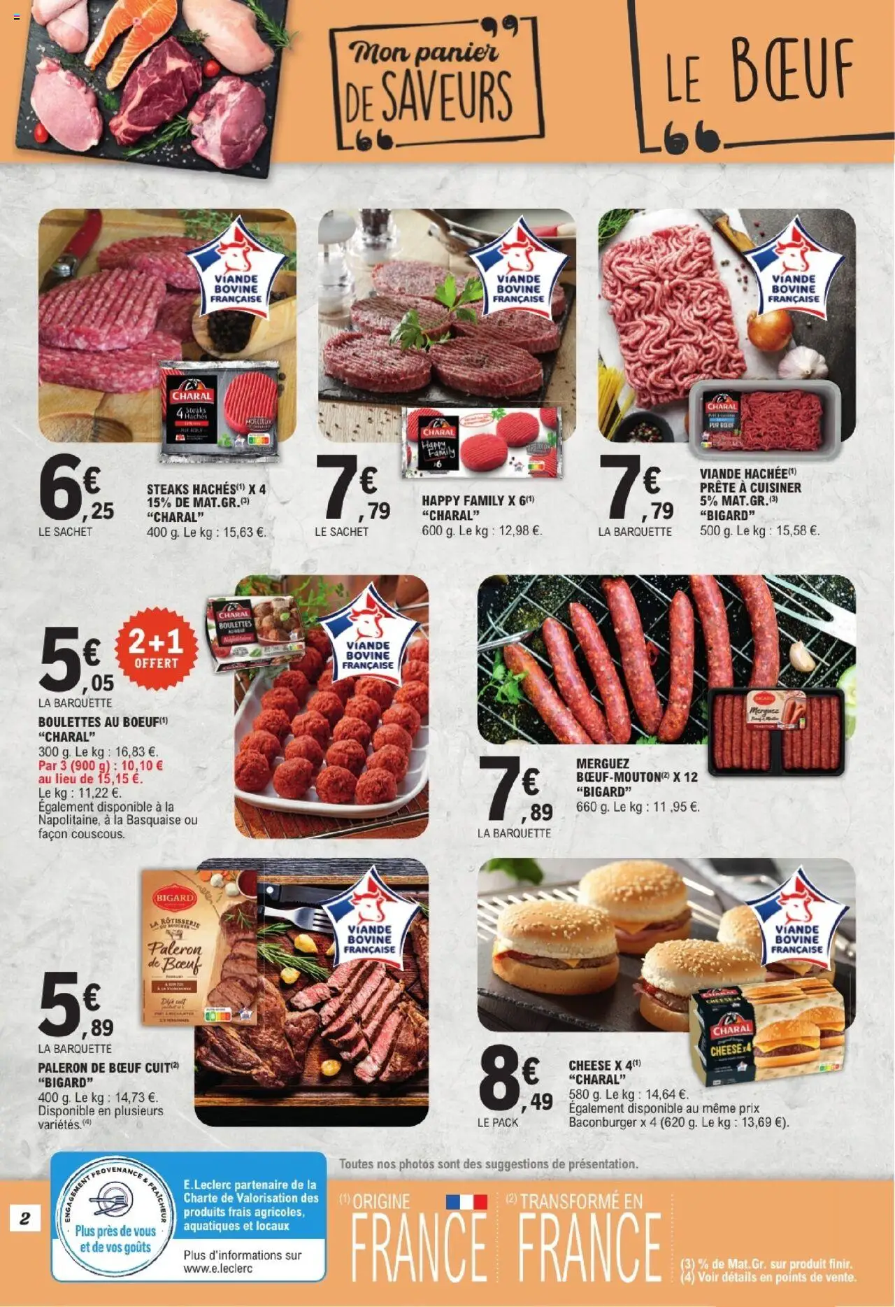  | Page: 2 | Produits: Merguez, Panier, Viande, Viande bovine