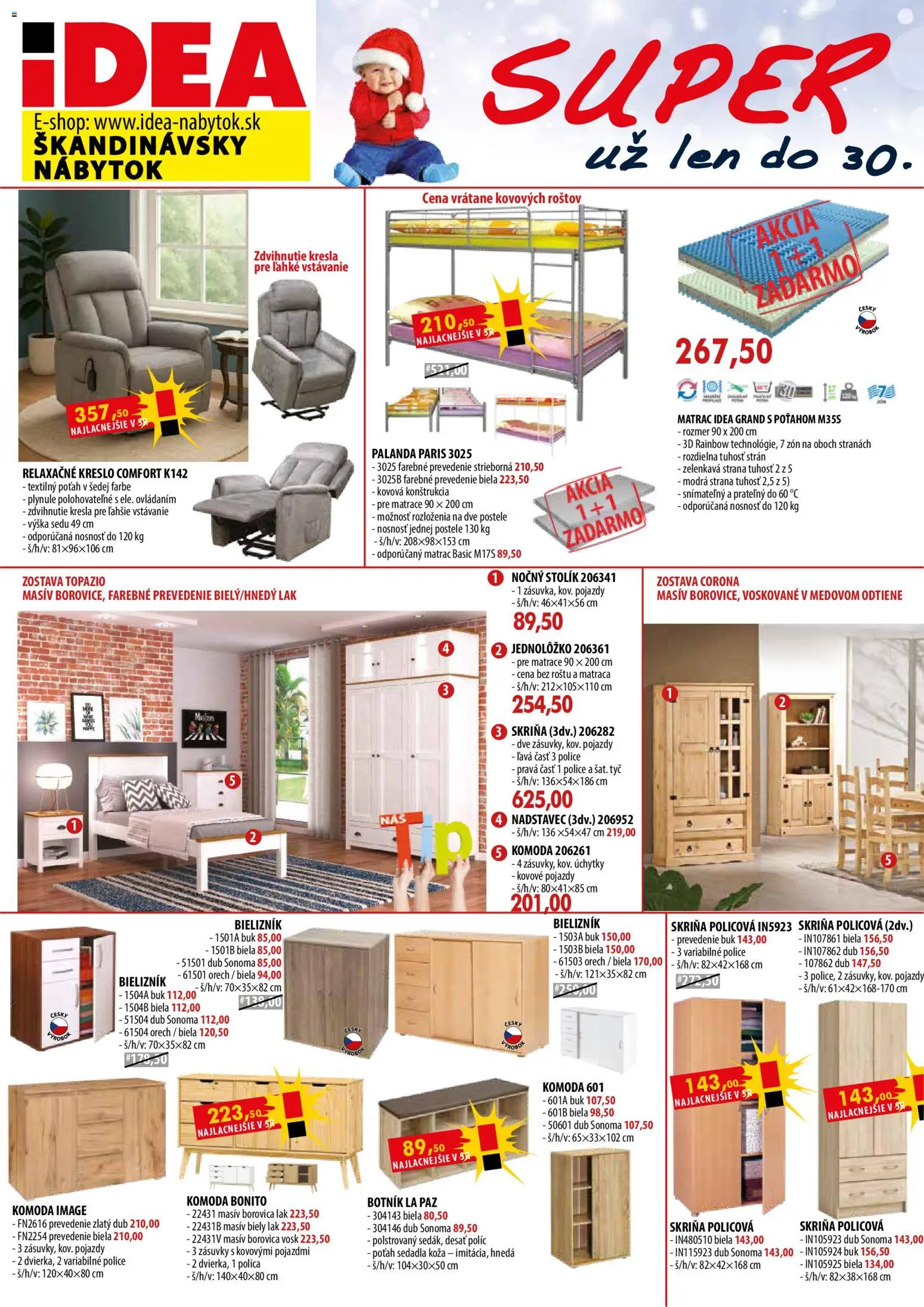 Nové IDEA nábytok akcie – leták je platný od 15.11.2025 | Strana: 2 | Produkty: Matrace, Nábytok, Matrac, Kreslá