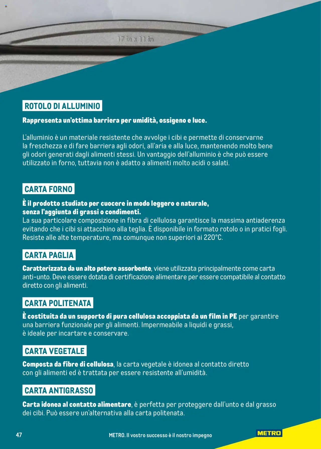 Volantino Metro del 22.07.2024 | Pagina: 47 | Prodotti: Forno, Alluminio, Carta forno, Metro