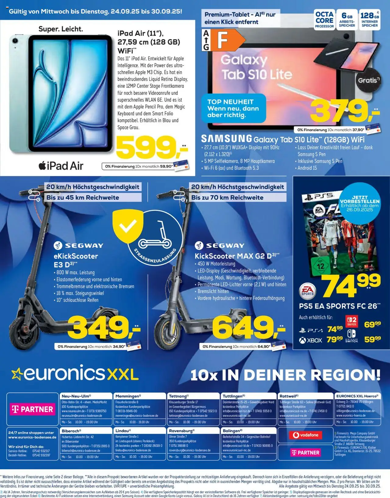Euronics  Unsere aktuelle Beilage – gültig ab 24.09.2025 | Seite: 12 | Produkte: Top, Ipad, Samsung, Uhr