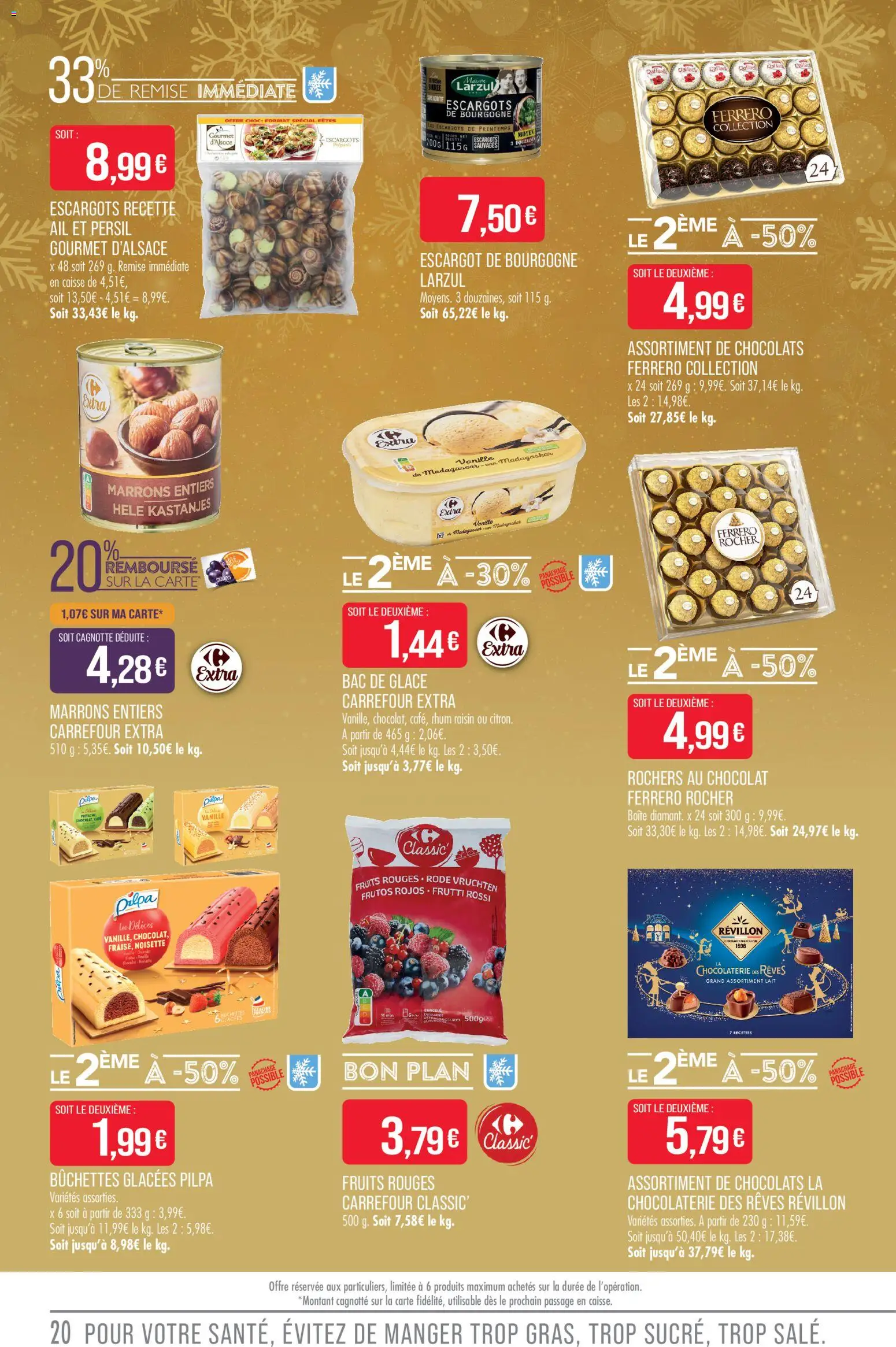 {H1} | Page: 20 | Produits: Noisette, Escargots, Rhum, Chocolat