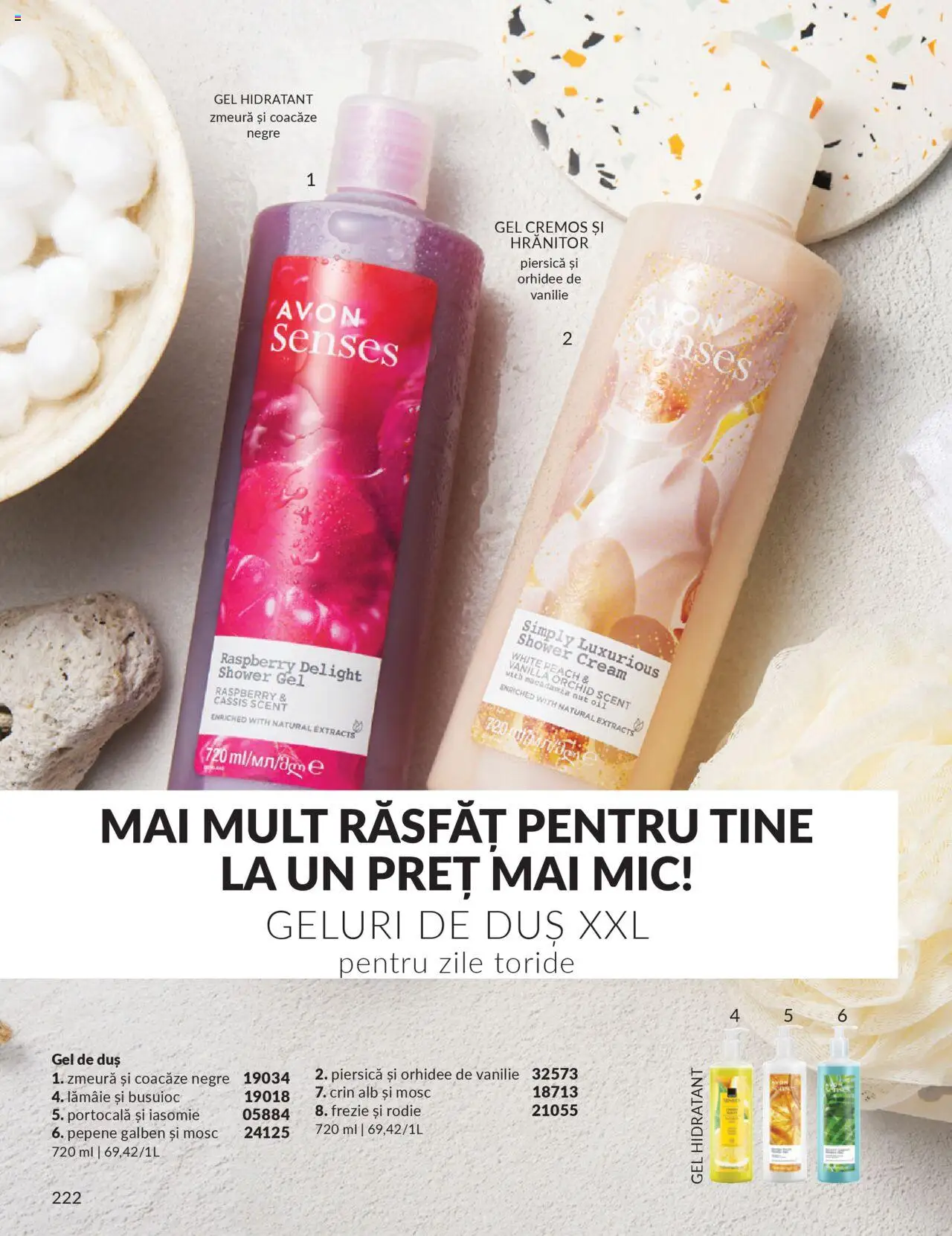 Noul catalog Avon – valabil de la 01.10.2025 | Pagină: 224 | Produse: Zmeură, Orhidee, Duș, Lămâie
