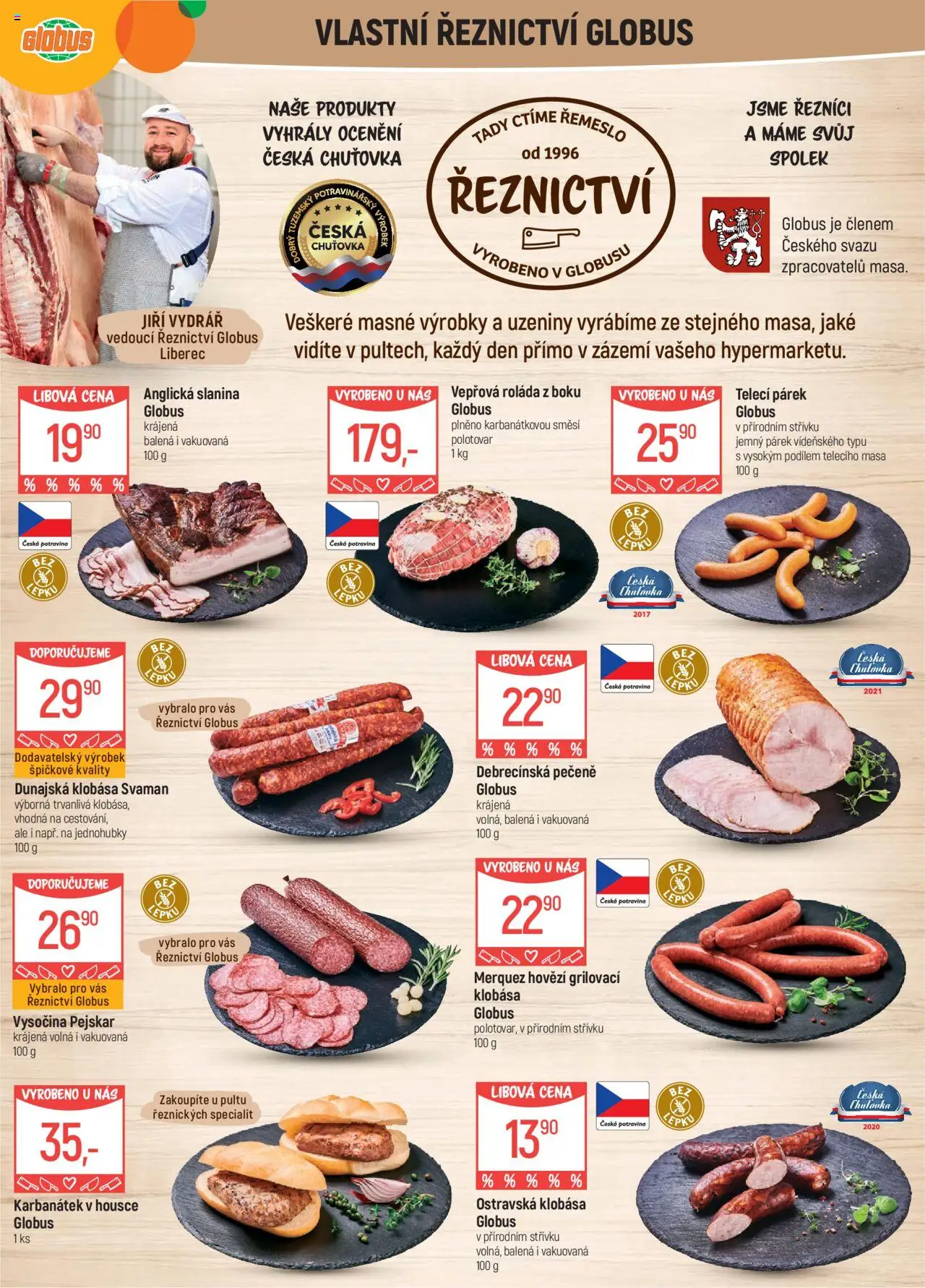 Globus leták - Liberec od 13.08.2025 | Strana: 5 | Produkty: Hovězí, Globus, Vysočina, Slanina