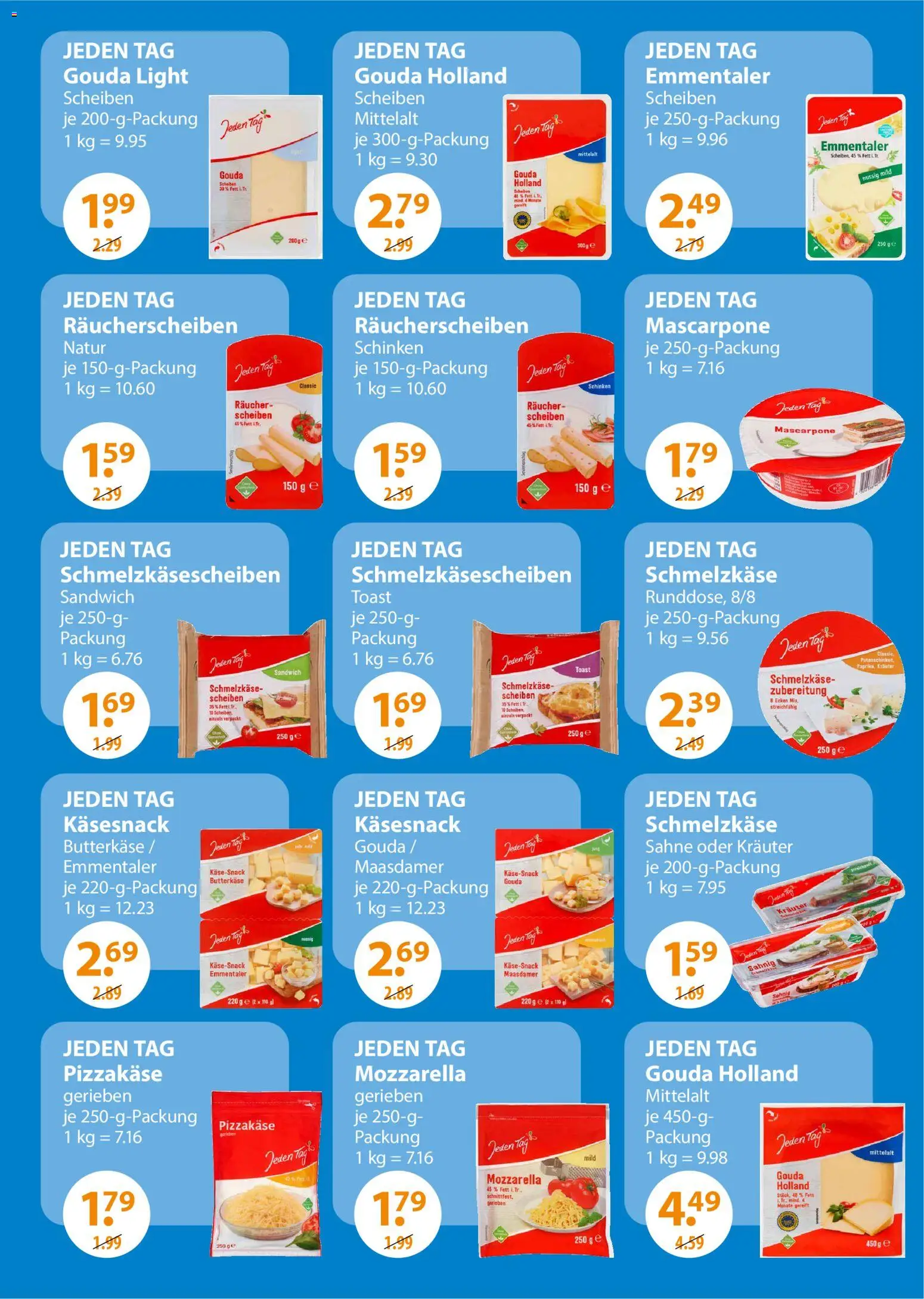 V-Markt Dauerniedrigpreissenkung – gültig ab 22.10.2025 | Seite: 2 | Produkte: Toast, Gouda, Schinken, Sahne