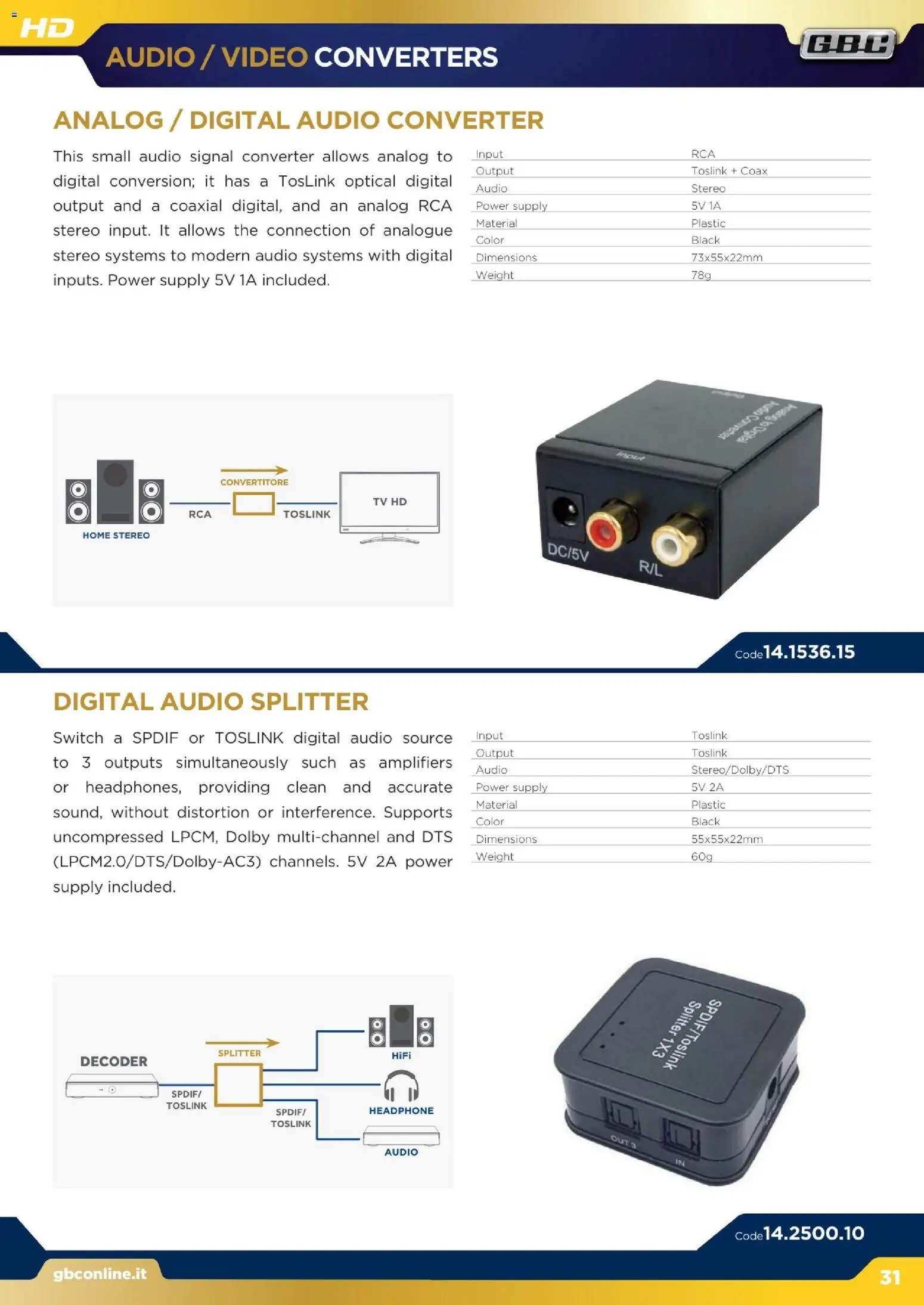 Volantino GBC del 16.12.2025 | Pagina: 31 | Prodotti: Decoder, TV, Video, Audio