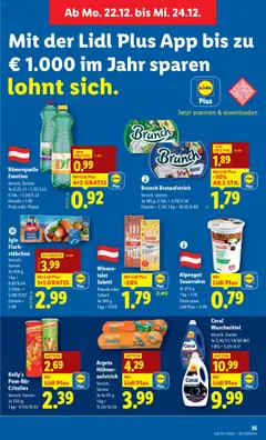 Lidl Flugblatt ab 18.12.2025 gültig | Seite: 39 | Produkte: Fisch, Sauerrahm, Waschmittel