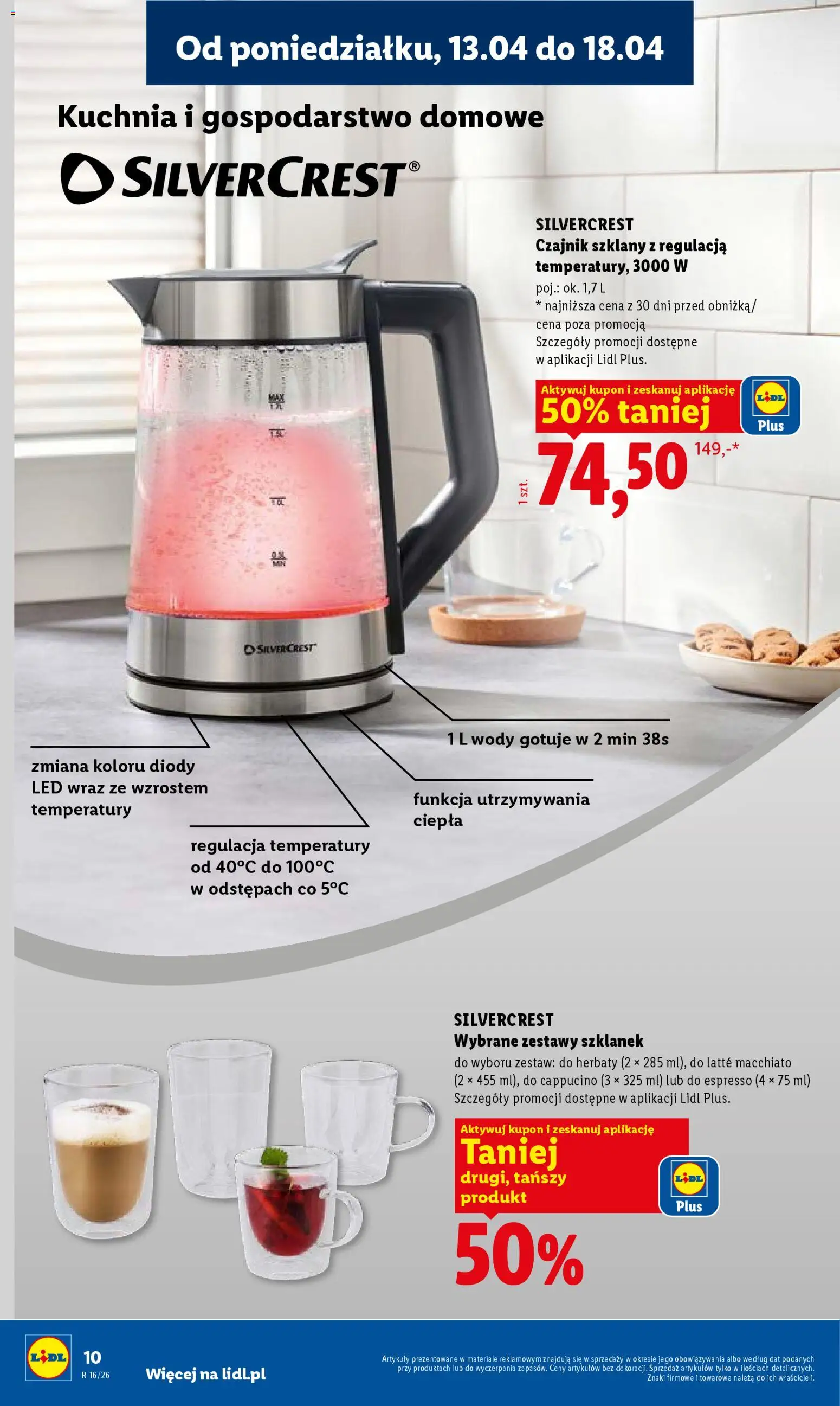 Lidl Katalog od 13.04.2026 | Strona: 10 | Produkty: Czajnik