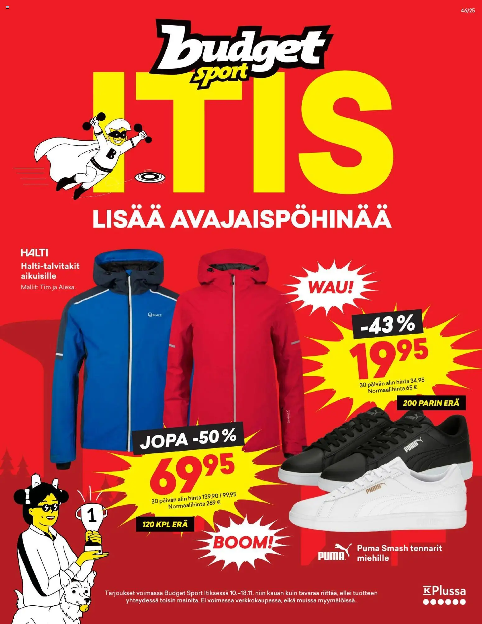 Budget Sport tarjoukset – voimassa 10.11.2025 alkaen | Sivu: 1