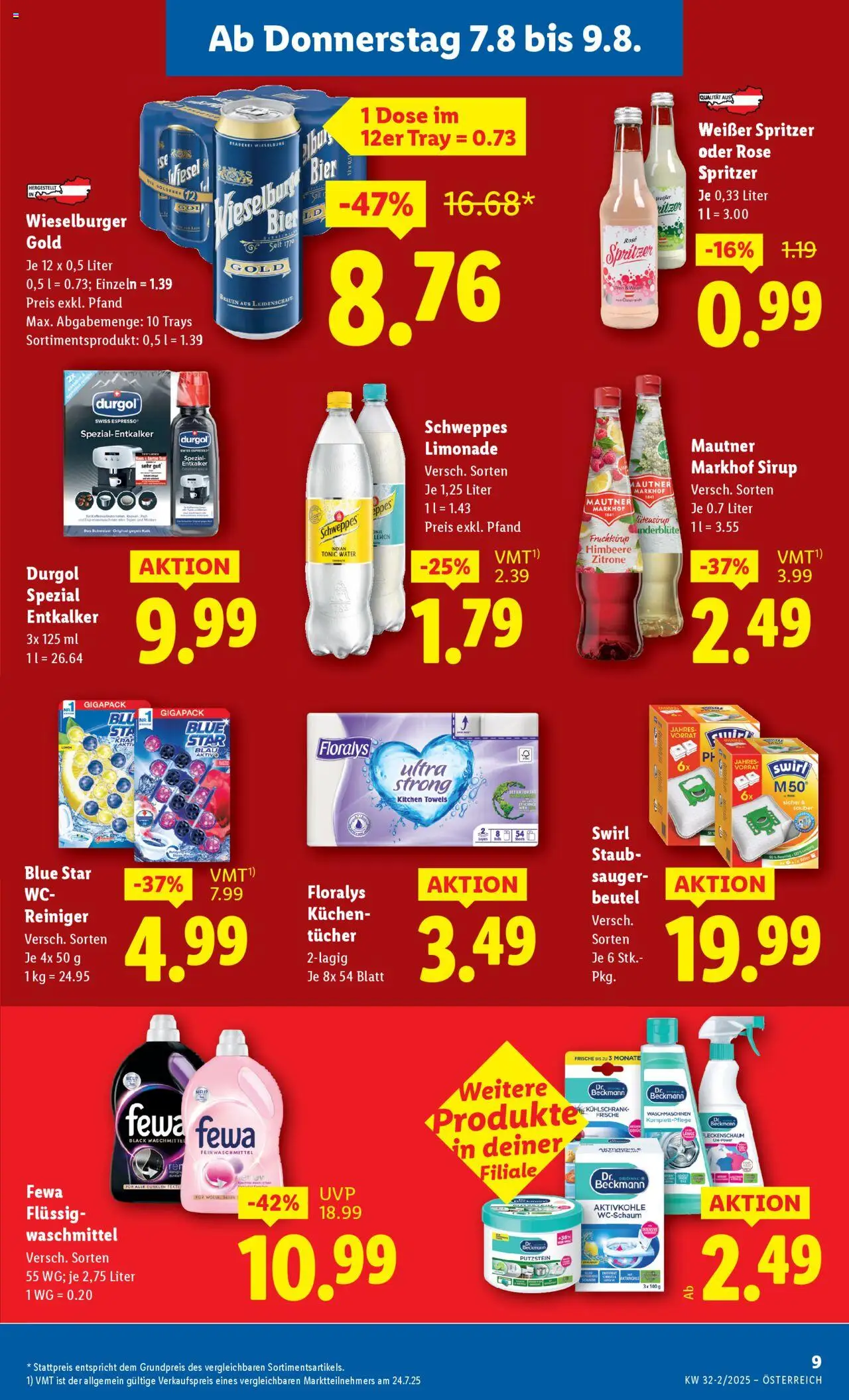 Lidl Flugblatt - Altenmarkt im Pongau, St. Johann im Pongau, Zell am See gültig ab 07.08.2025 | Seite: 11 | Produkte: Zitrone, Himbeere, Wein, Waschmittel