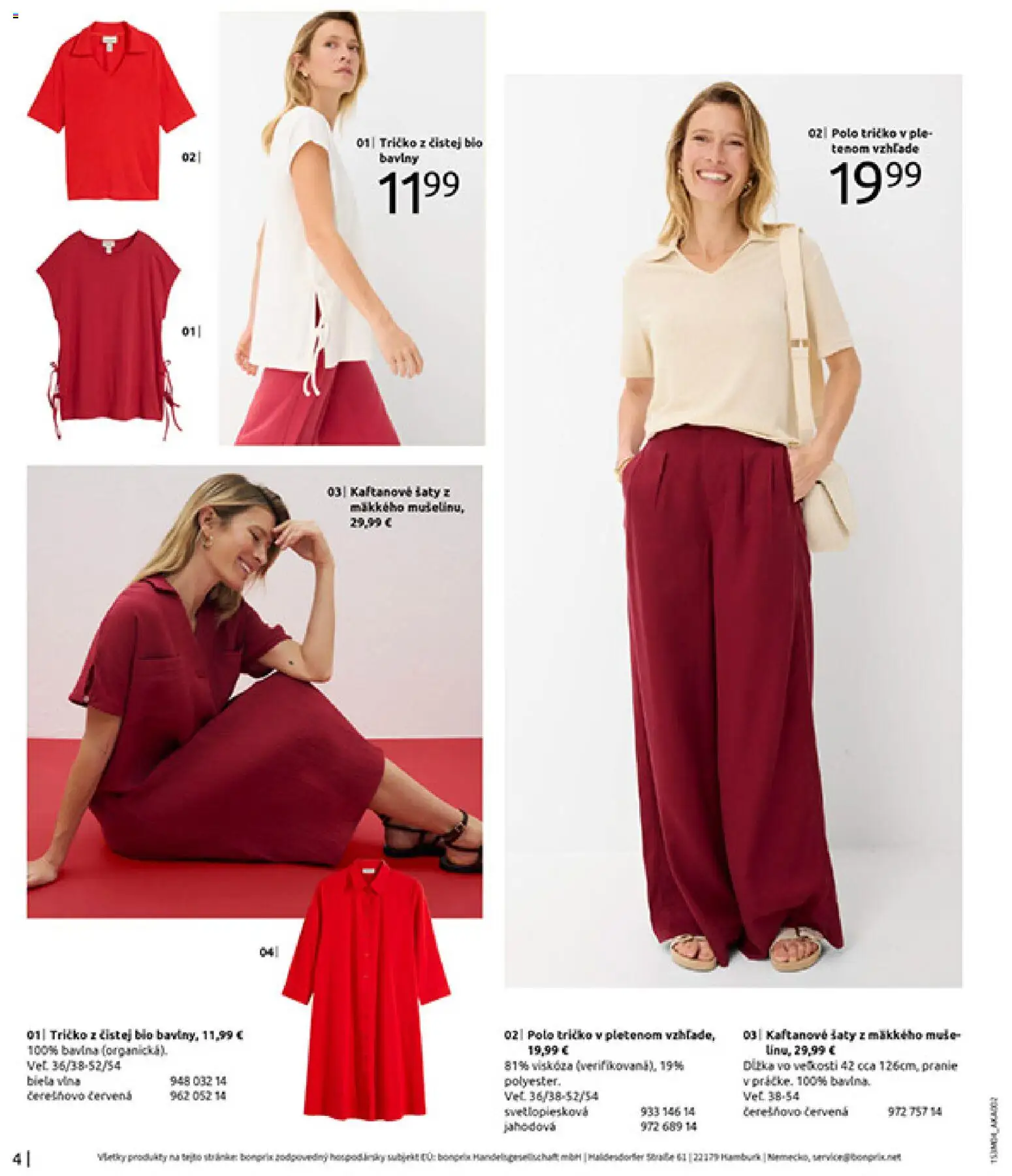 Nové Bonprix akcie – leták je platný od 31.03.2026 | Strana: 6 | Produkty: Šaty, Tričko