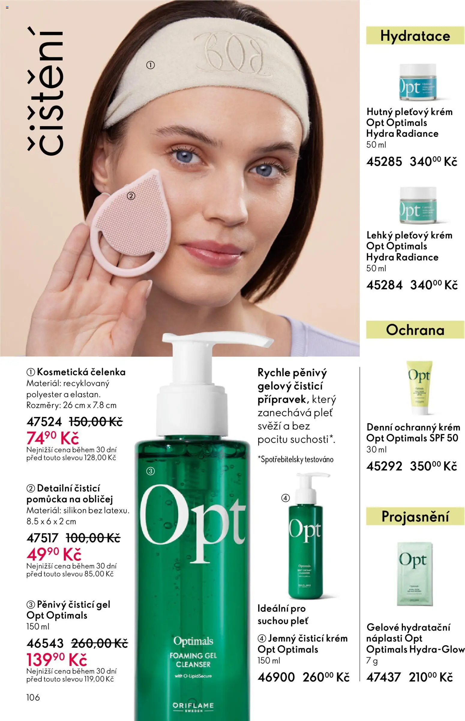 Oriflame katalog č.02/2026 od 21.01.2026 | Strana: 106 | Produkty: Čelenka, Kosmetická čelenka, Krém, Silikon